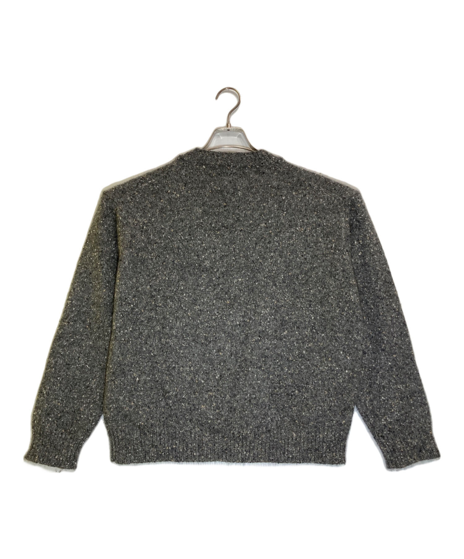AURALEE ベアトップニット　チャコールグレー 中古・古着通販】AURALEE (オーラリー) NEP CASHMERE KNIT P/O グレー