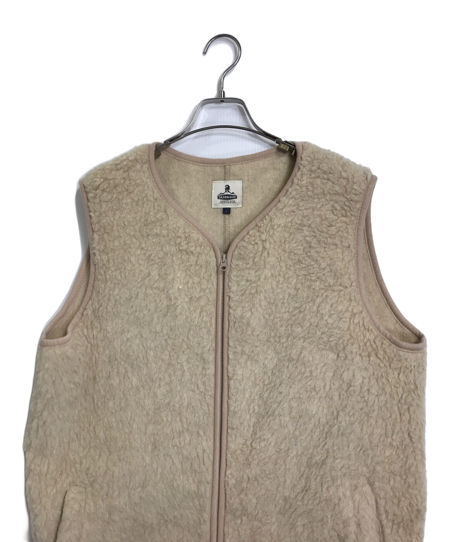 コールドブレーカー フリース ボアベスト ベージュ Lサイズ　used 中古・古着通販】COLD BREAKER (コールド ブレーカー) ロング