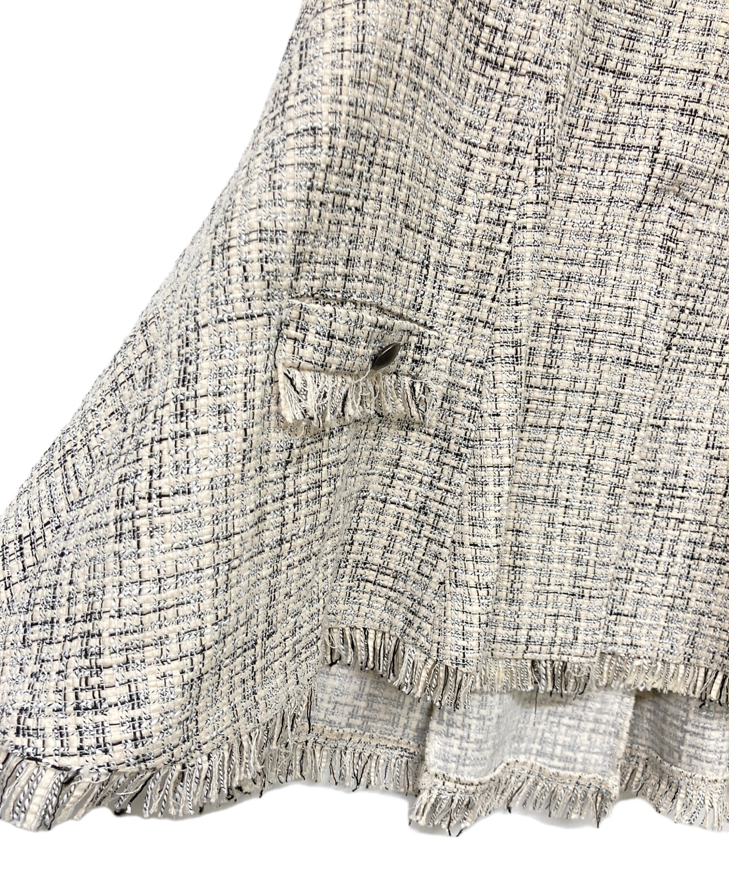 中古・古着通販】CADUNE (カデュネ) ツイードフレアベスト ホワイト