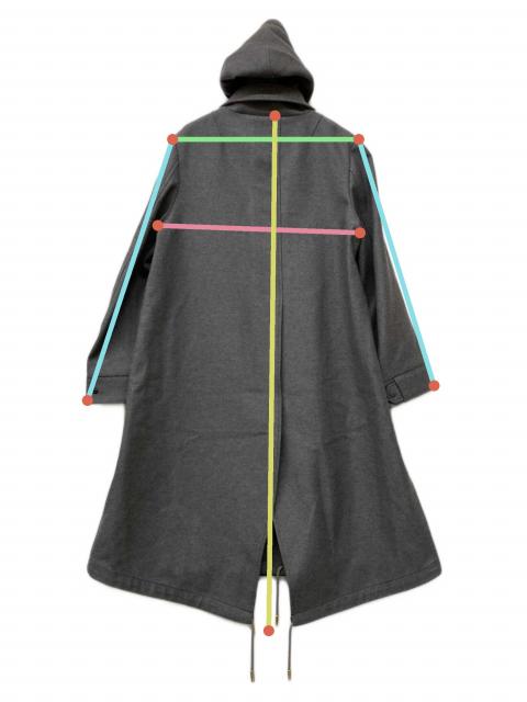 ザリラクス THE RERACS フーデッドケープコート 中古・古着通販】THE RERACS (ザ リラクス) ウールフーデッドコート