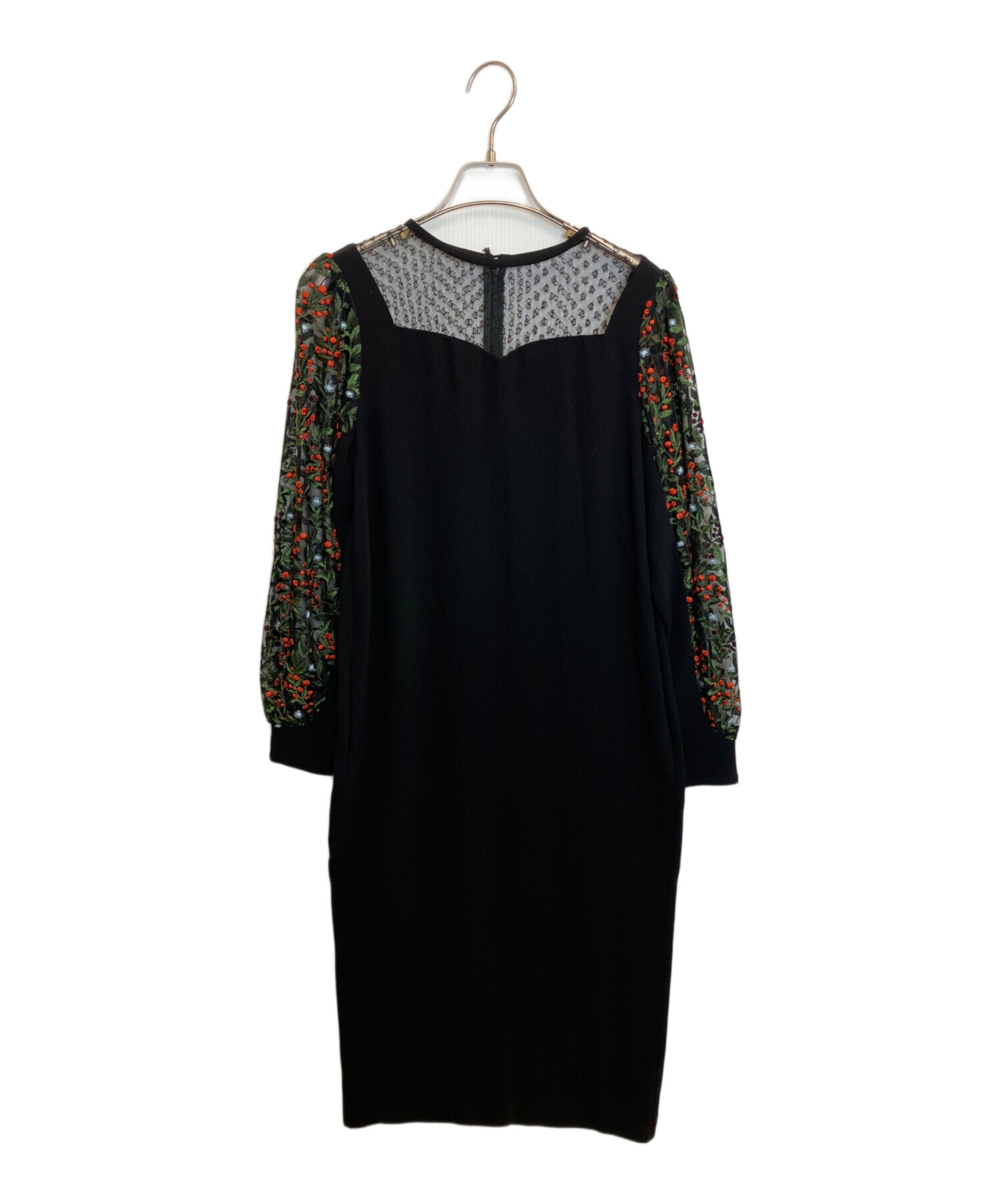 中古・古着通販】LOKITHO (ロキト) 刺繍ワンピース ブラック サイズ:1