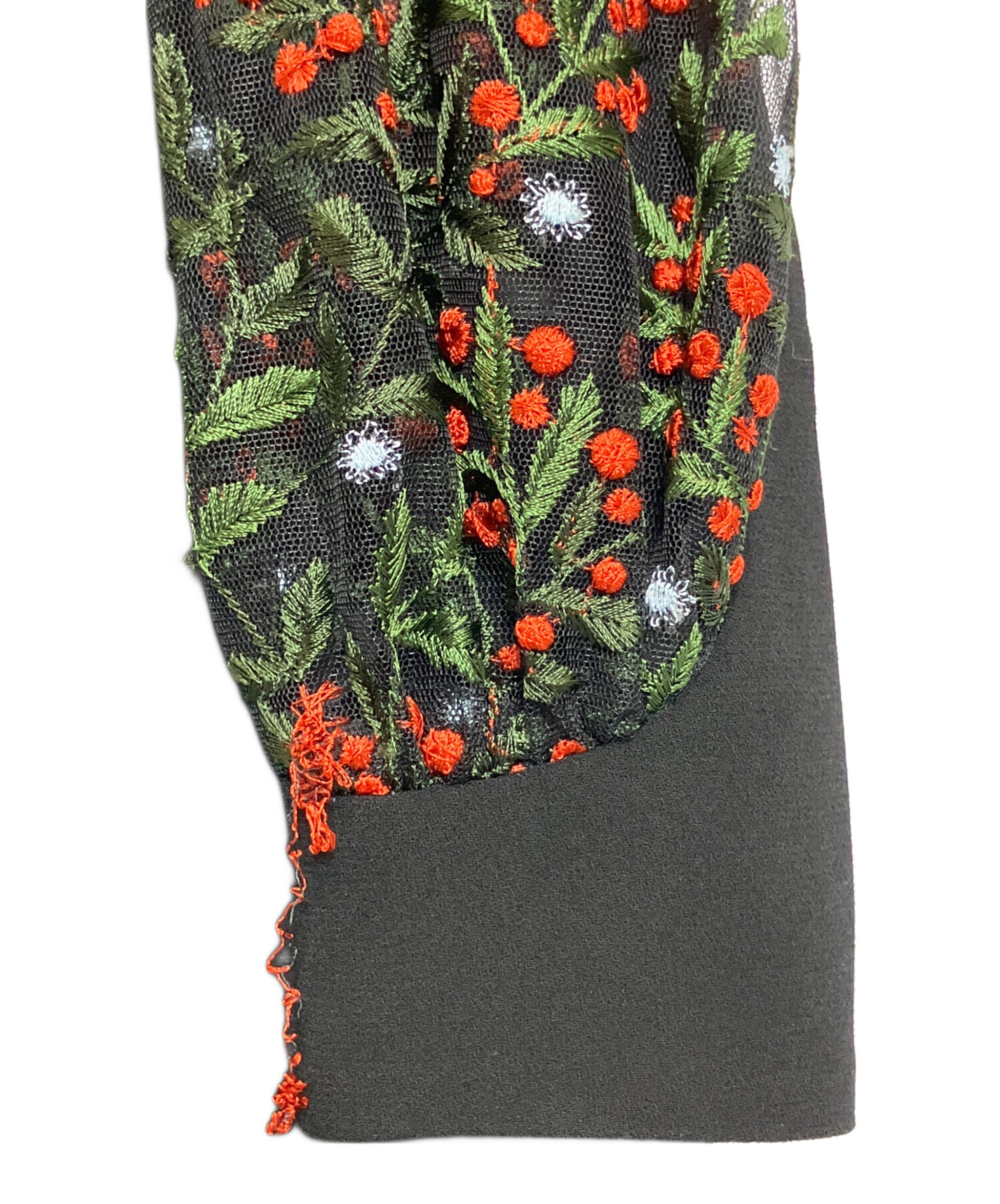 中古・古着通販】LOKITHO (ロキト) 刺繍ワンピース ブラック サイズ:1