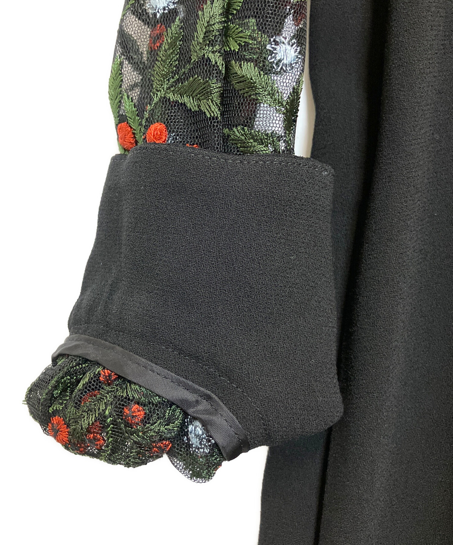 中古・古着通販】LOKITHO (ロキト) 刺繍ワンピース ブラック サイズ:1