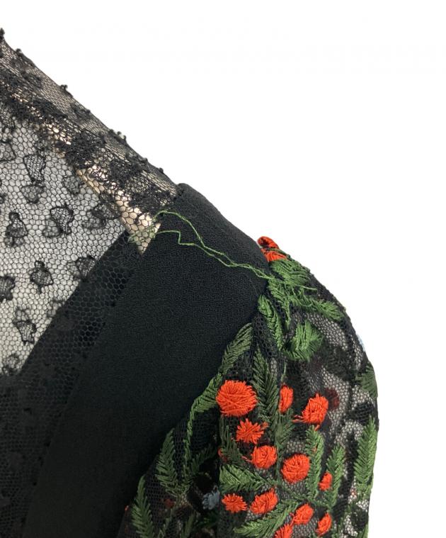 中古・古着通販】LOKITHO (ロキト) 刺繍ワンピース ブラック サイズ:1