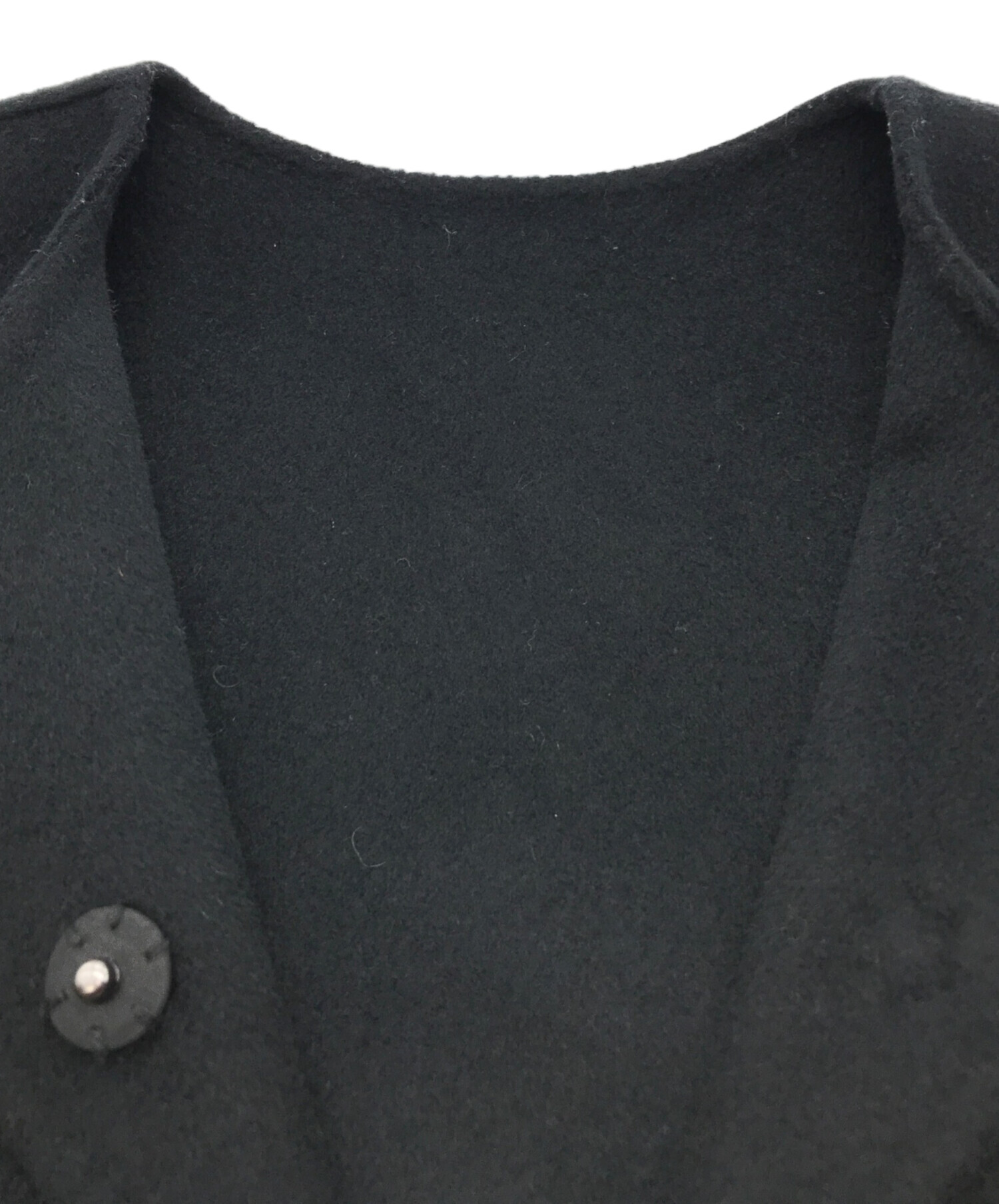 中古・古着通販】machatt (マチャット) リバーウールベスト ブラック