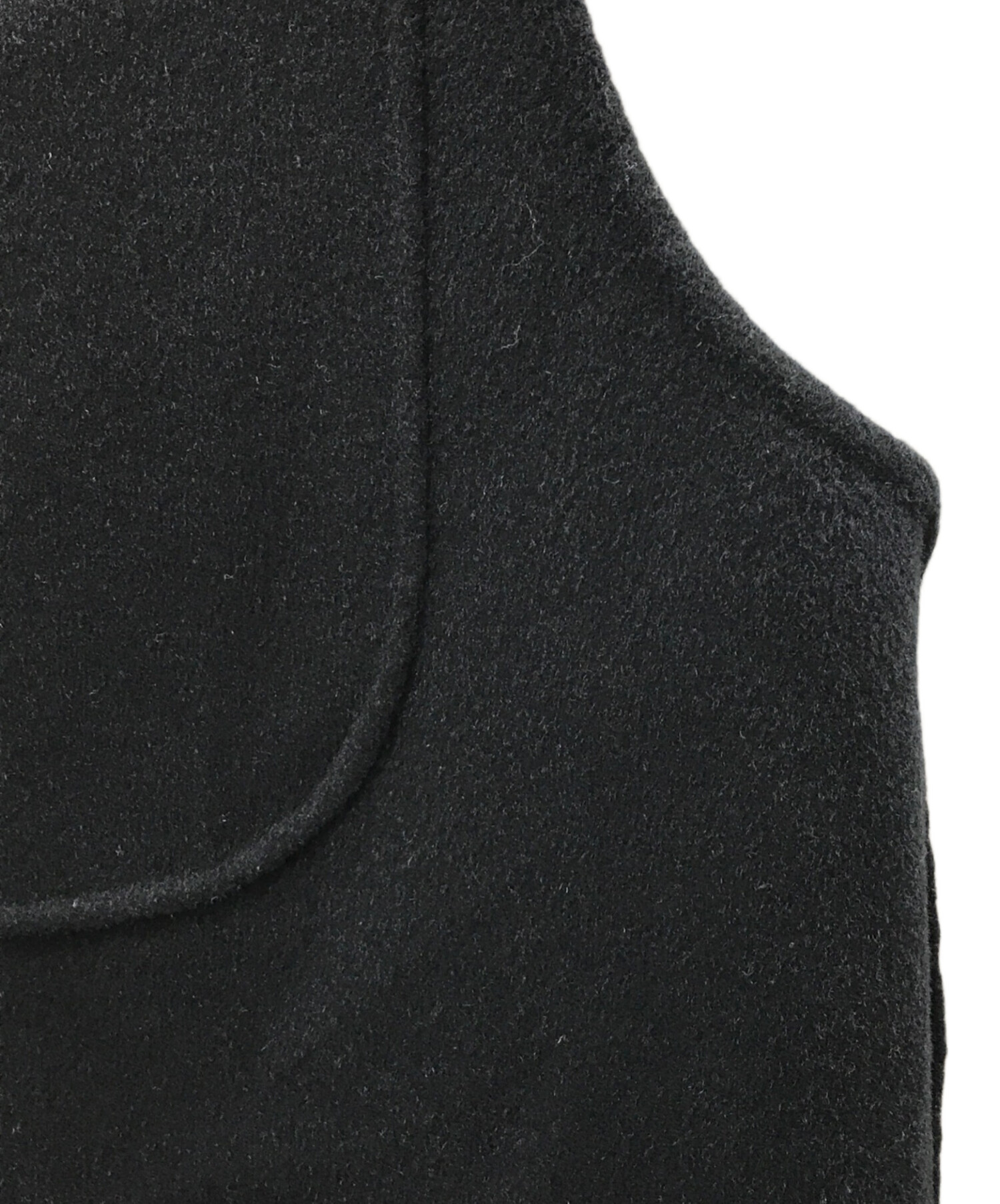 中古・古着通販】machatt (マチャット) リバーウールベスト ブラック