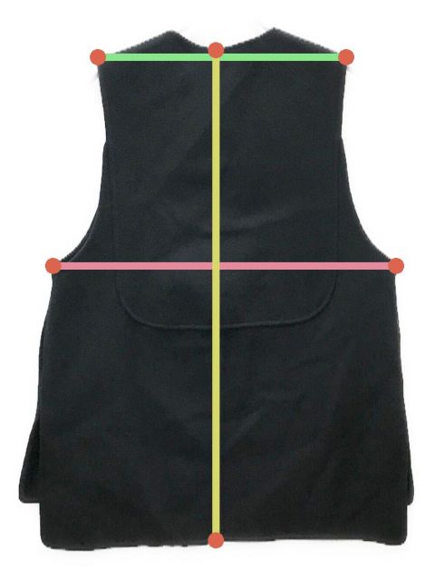 中古・古着通販】machatt (マチャット) リバーウールベスト ブラック