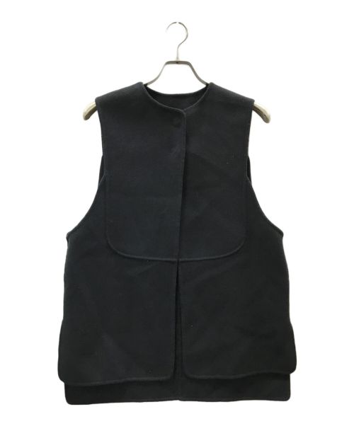 中古・古着通販】machatt (マチャット) リバーウールベスト ブラック