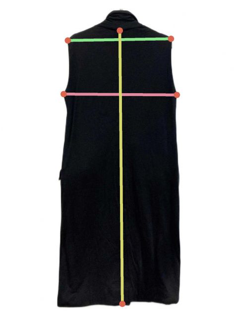 Acne Studios ブラック　ロングベスト 中古・古着通販】Acne studios (アクネ ストゥディオス) ロングベスト