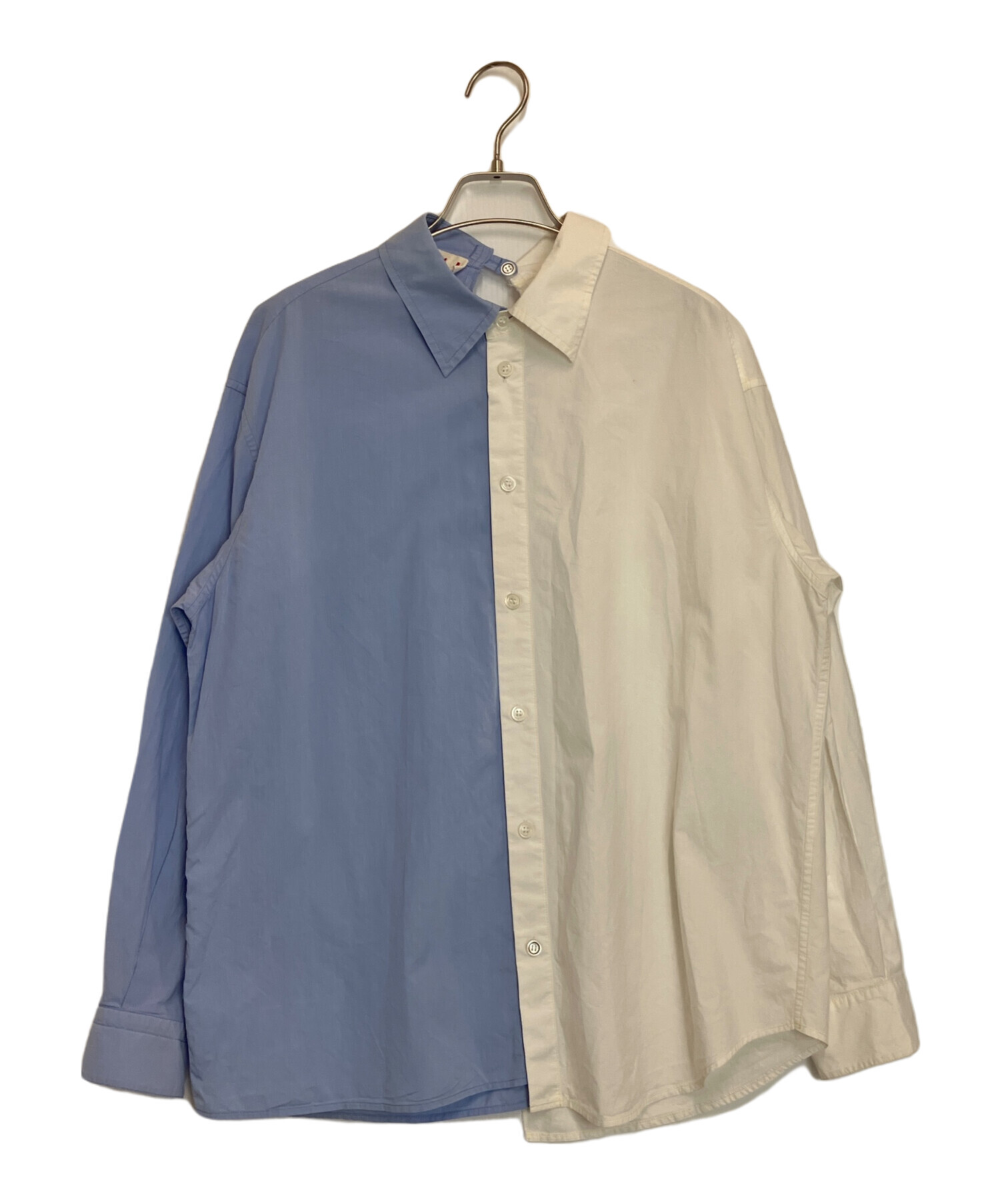 中古・古着通販】MARNI (マルニ) バイカラードッキングシャツ ブルー 