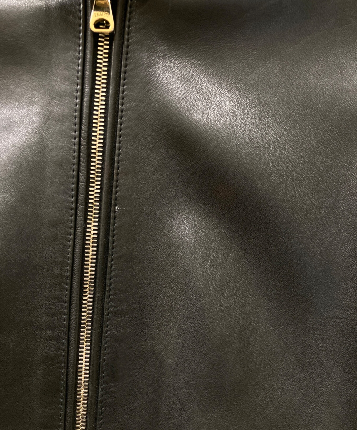 SALE 新品未使用 EMMETI / JURI 46 EMMETI ユリ ブラックシングルライダースジャケット 46 程度良品