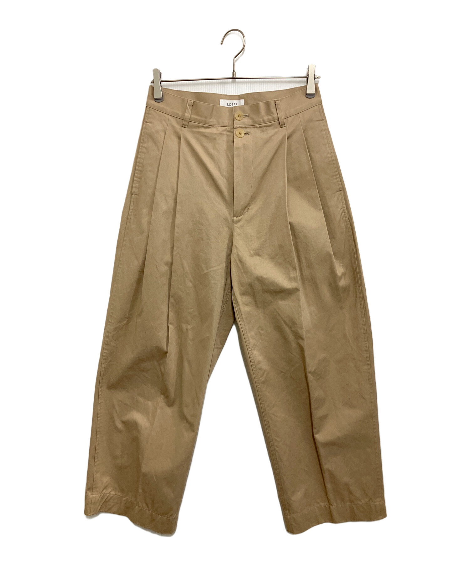 中古・古着通販】LOEFF (ロエフ) コットンツイル 2タック チノパンツ 
