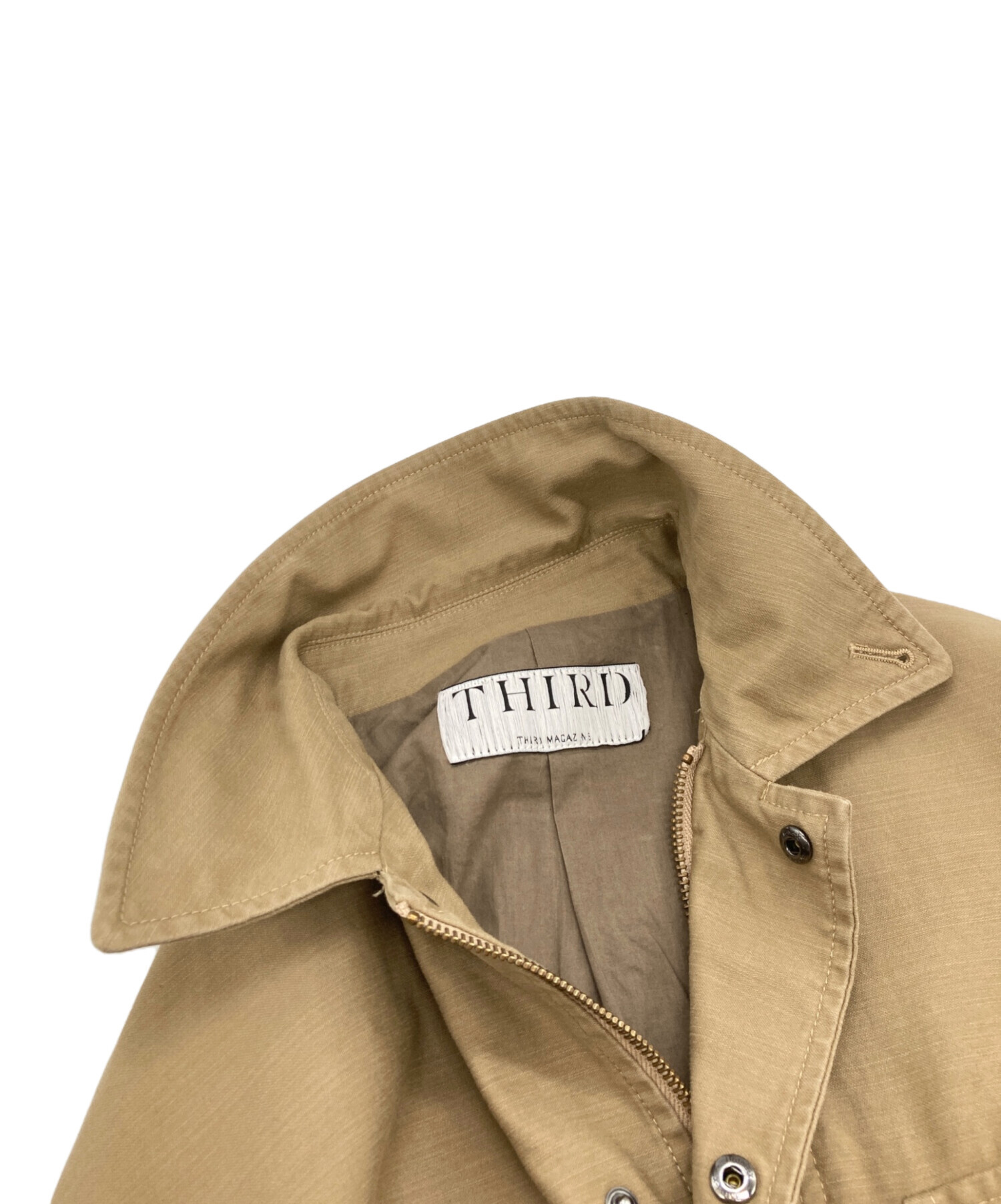 THIRD MAGAZINE ムラ糸 バックサテン ミリタリー コート 中古・古着通販】THIRD MAGAZINE (サードマガジン) ムラ糸 バック