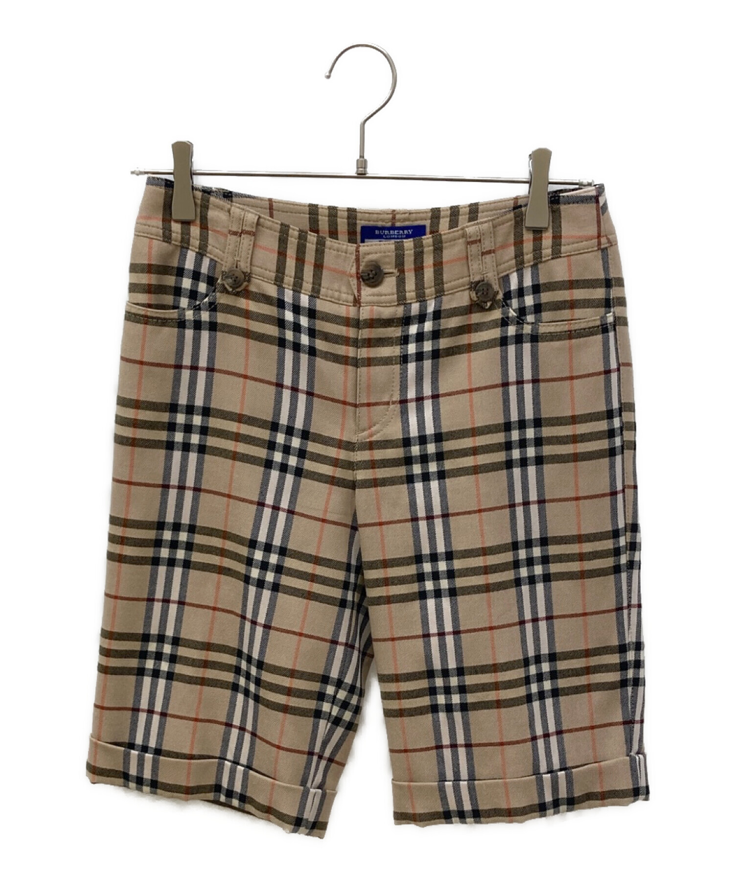 バーバリーブルーレーベルノバチェック柄ハーフパンツ36Burberry 休暇