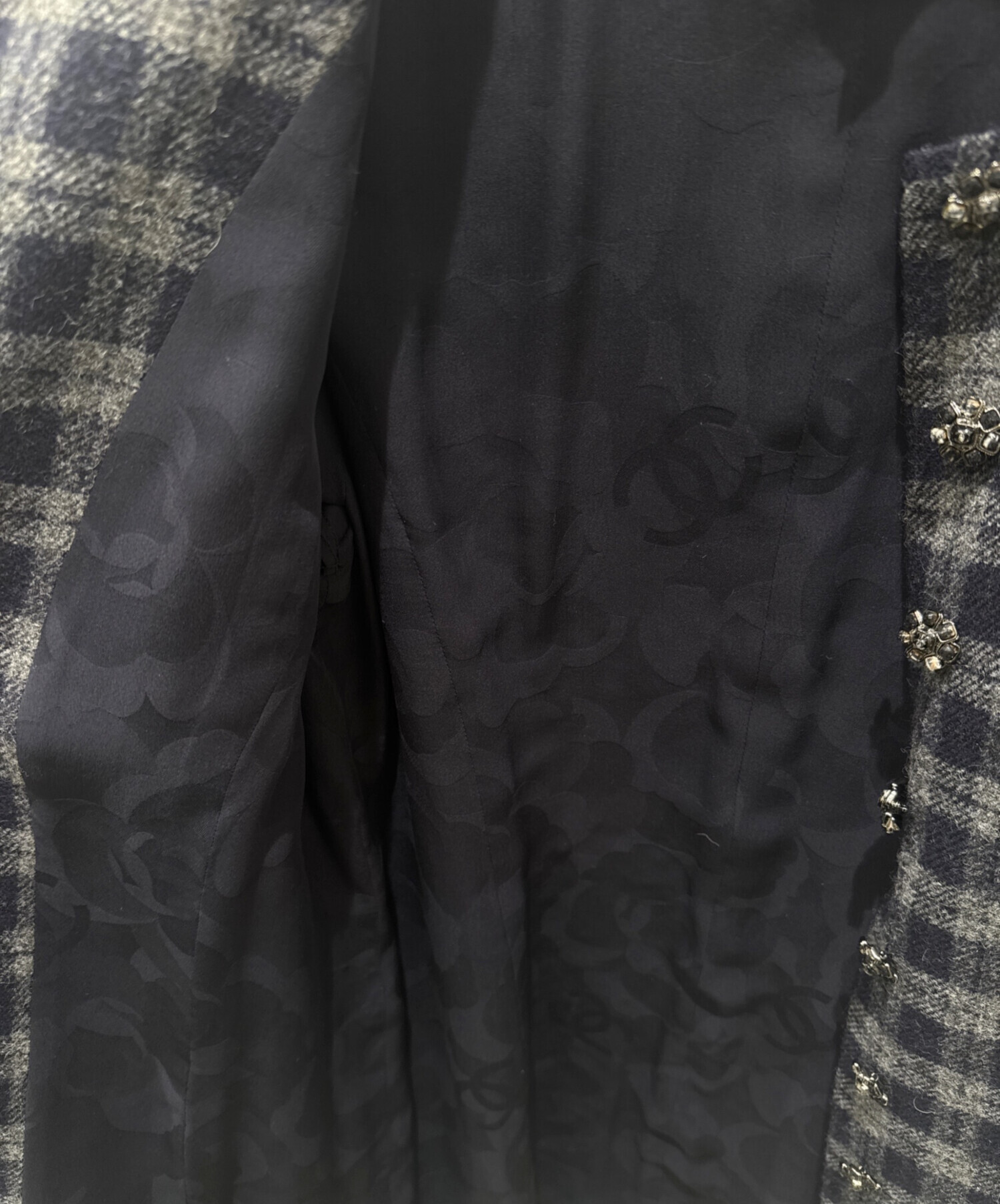 中古・古着通販】CHANEL (シャネル) P73 ウール×シルクチェック