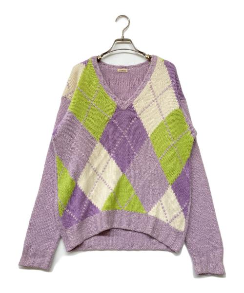 malo（マーロ）“カシミヤ100%”　綺麗なパープル色ニットセーター54 malo（マーロ）“カシミヤ100%” 綺麗なパープル色ニットセーター54 malo