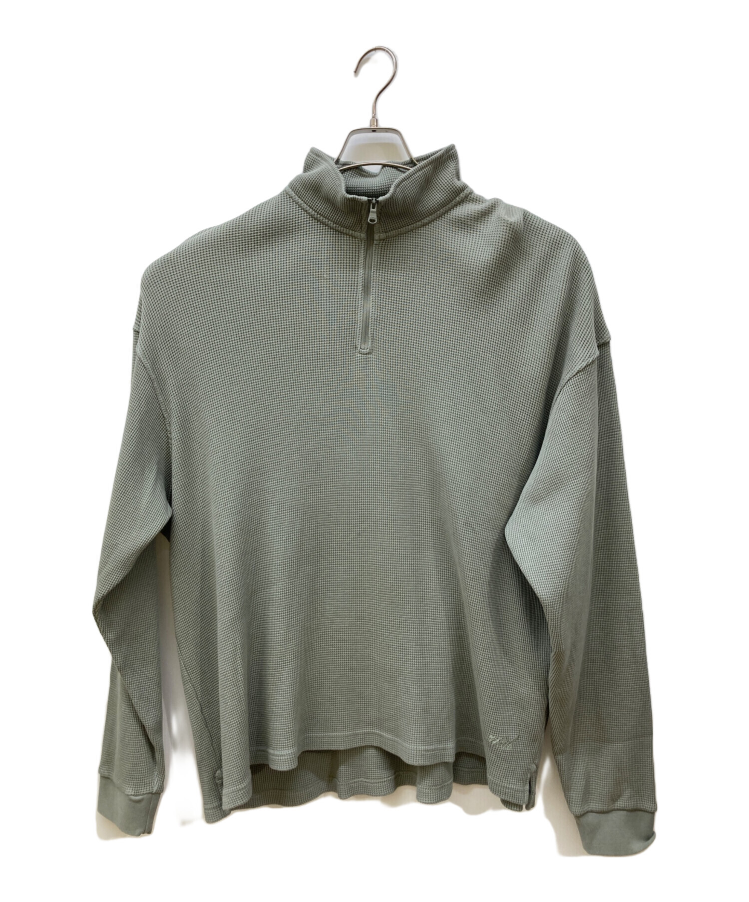 Kith ハーフジップスウェット XS オリーブ 中古・古着通販】KITH (キス) ハーフジップワッフルスウェット