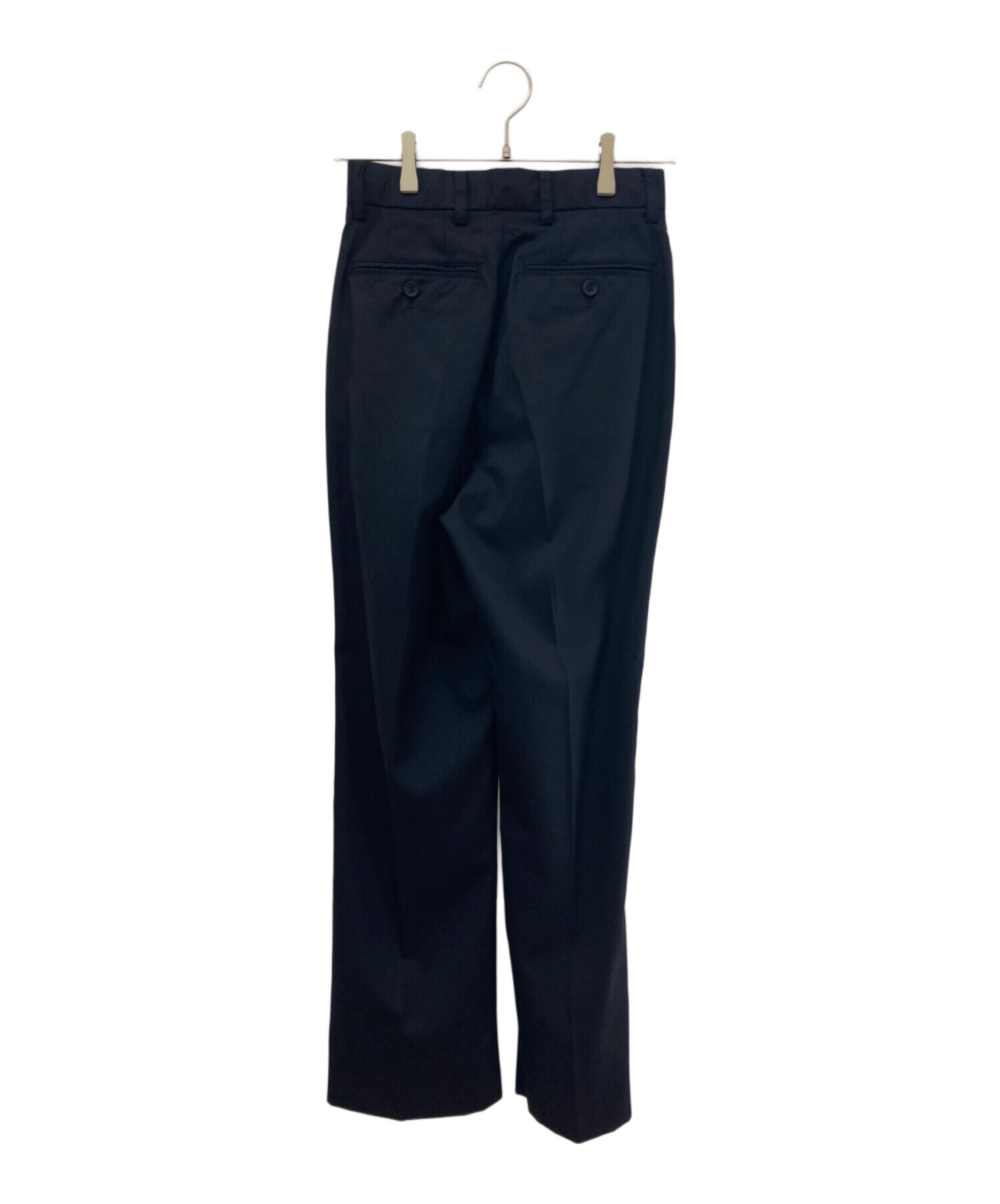 【cornier】スラックス 梳毛ウール100% ブラック M 中古・古着通販】Cornier (コルニエ) ウールスラックス ブラック