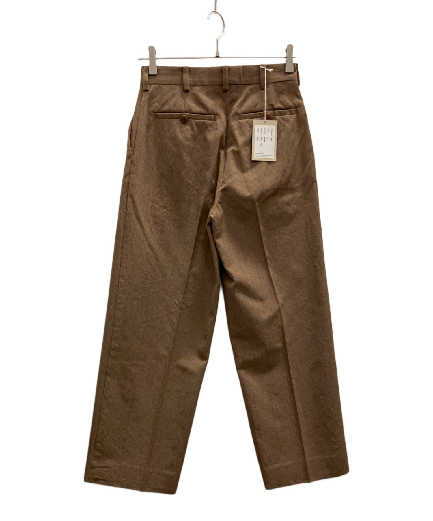 YAECA ヤエカ コーデュロイパンツ ブラウン サイズ30 YAECA (ヤエカ) CHINO CLOTH PANTS TUCK TAPERED kusaki brown