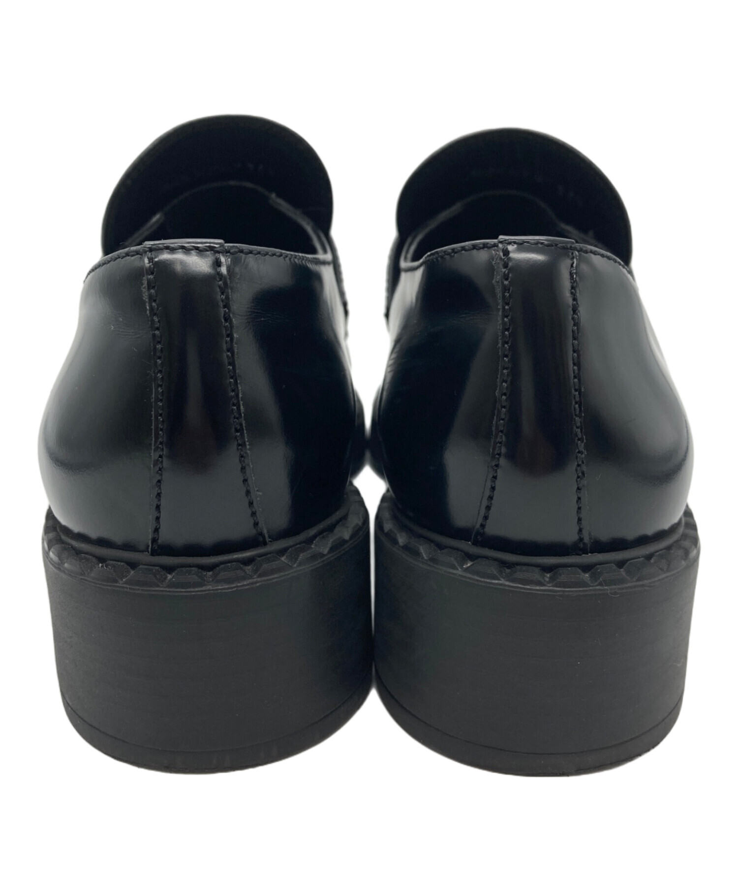 中古・古着通販】PRADA (プラダ) パテントレザーローファー ブラック