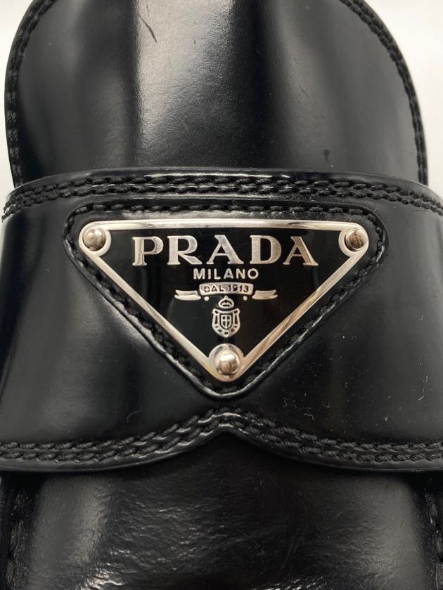 中古・古着通販】PRADA (プラダ) パテントレザーローファー ブラック