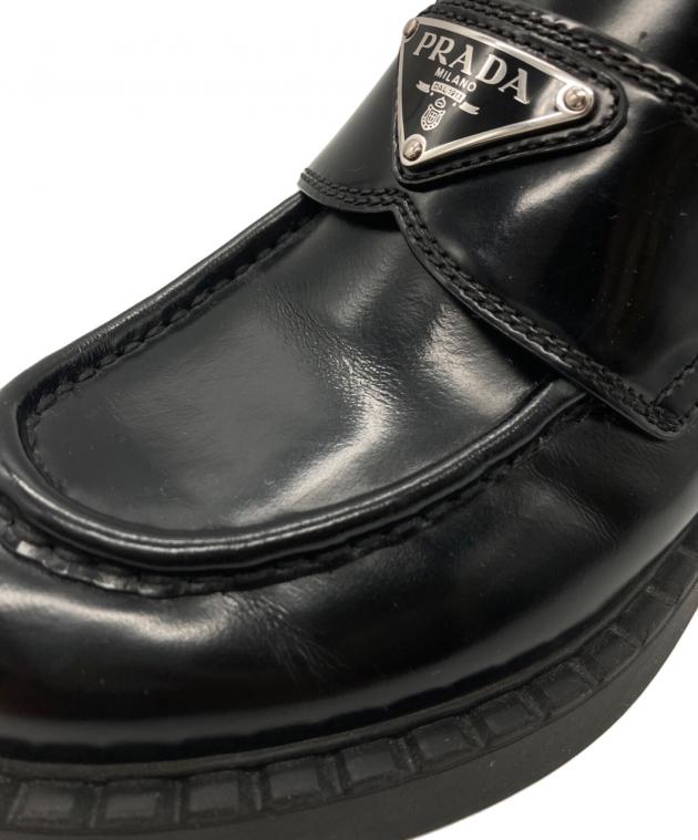 中古・古着通販】PRADA (プラダ) パテントレザーローファー ブラック