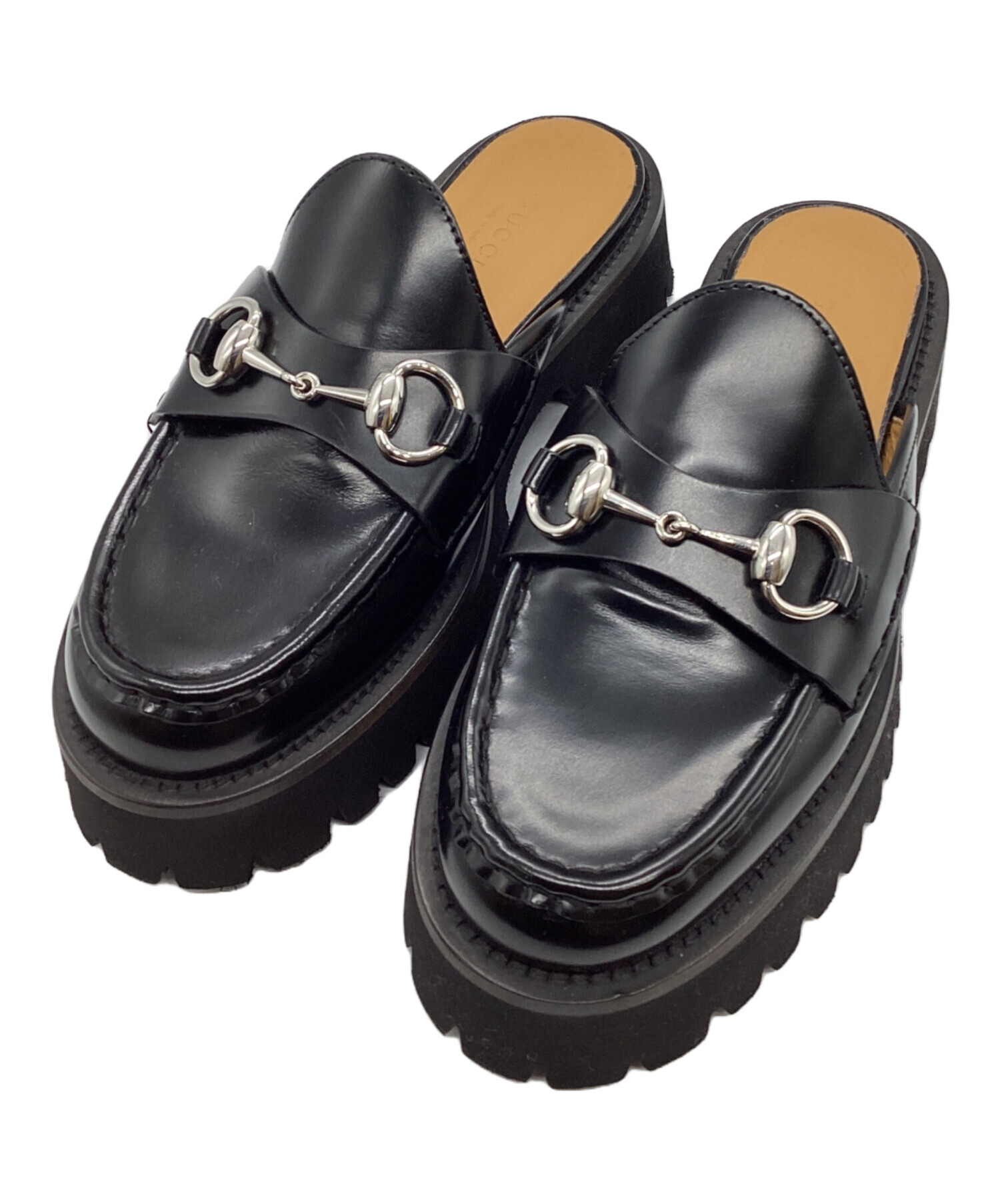 グッチ　ミュール　中古 中古・古着通販】GUCCI (グッチ) ホースビットレザーミュール ブラック