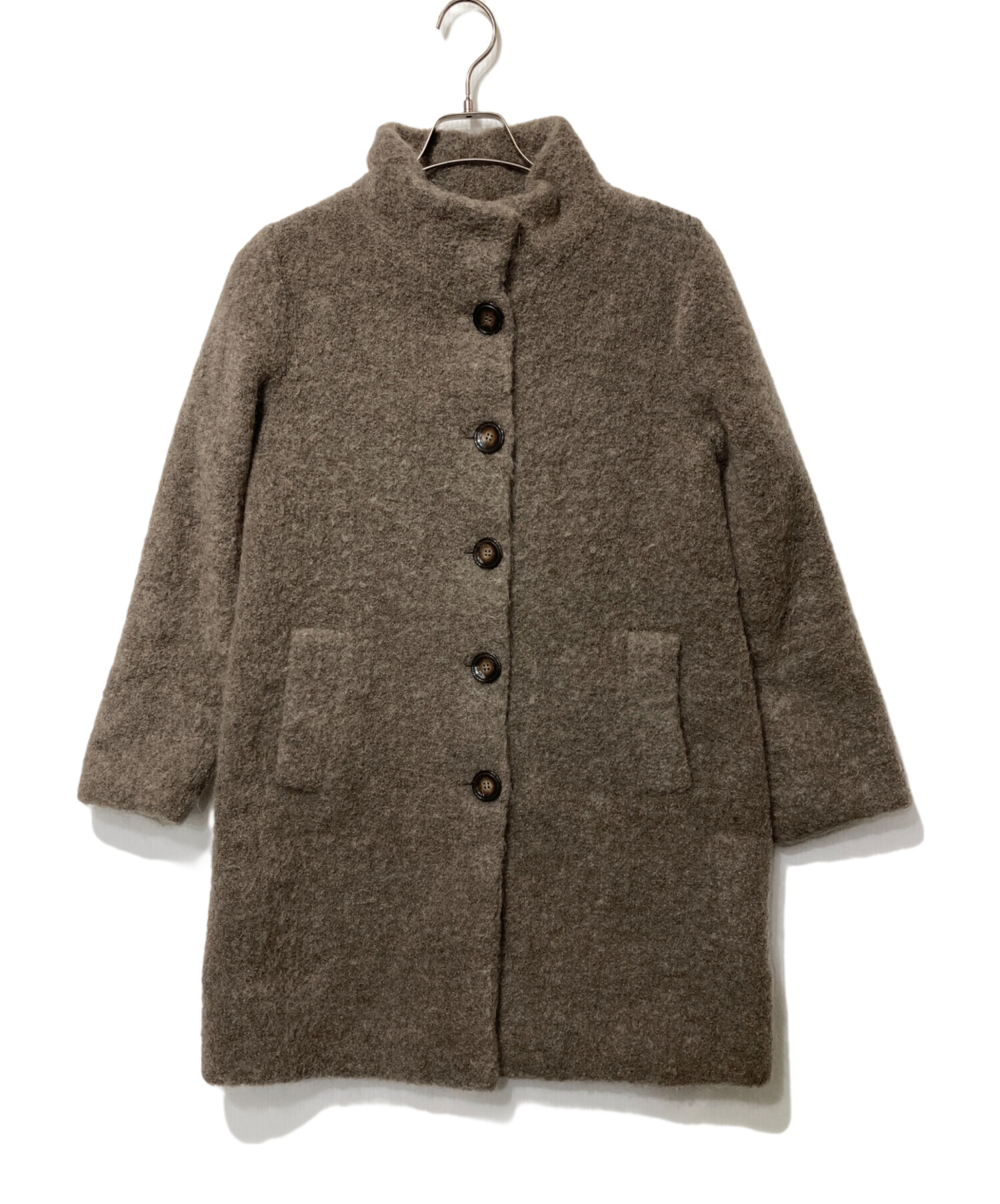 中古・古着通販】MARELLA (マレーラ) スタンドカラーコート ブラウン