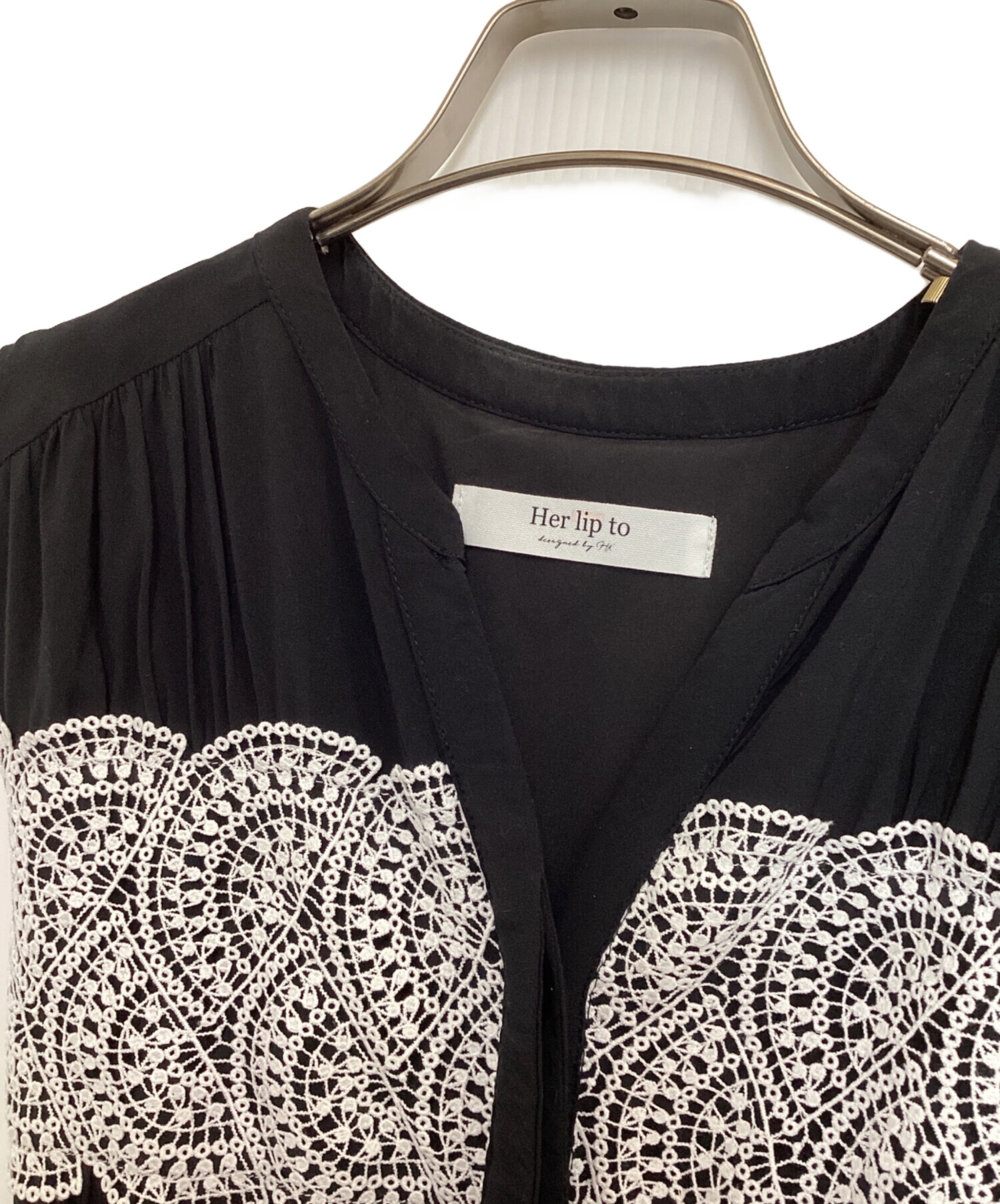 中古・古着通販】HER LIP TO (ハーリップトゥ) Scala Lace-Trimmed 