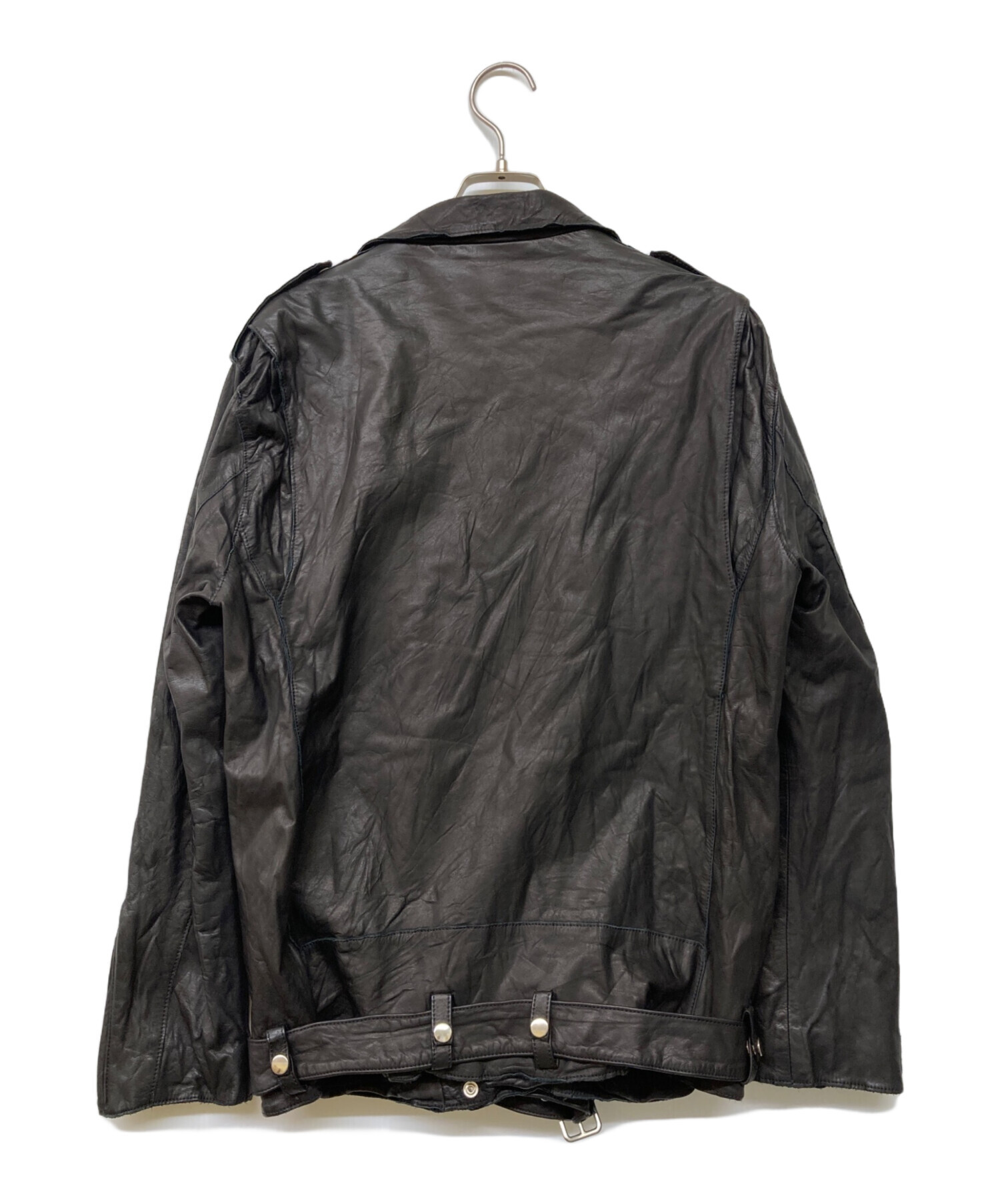 【美品】Sisii/シシ ロング丈 レザー ダブル トレンチコート 本革 XS 美品】Sisii/シシ ロング丈 レザー ダブル トレンチコート 本革 XS 美