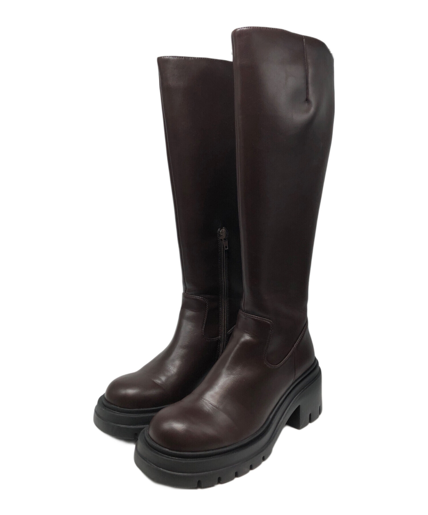 Odette e Odile ブラウンレザー ロングブーツ 中ヒール 楽天市場】【SALE／80%OFF】ウェスタンライク ロングブーツ50