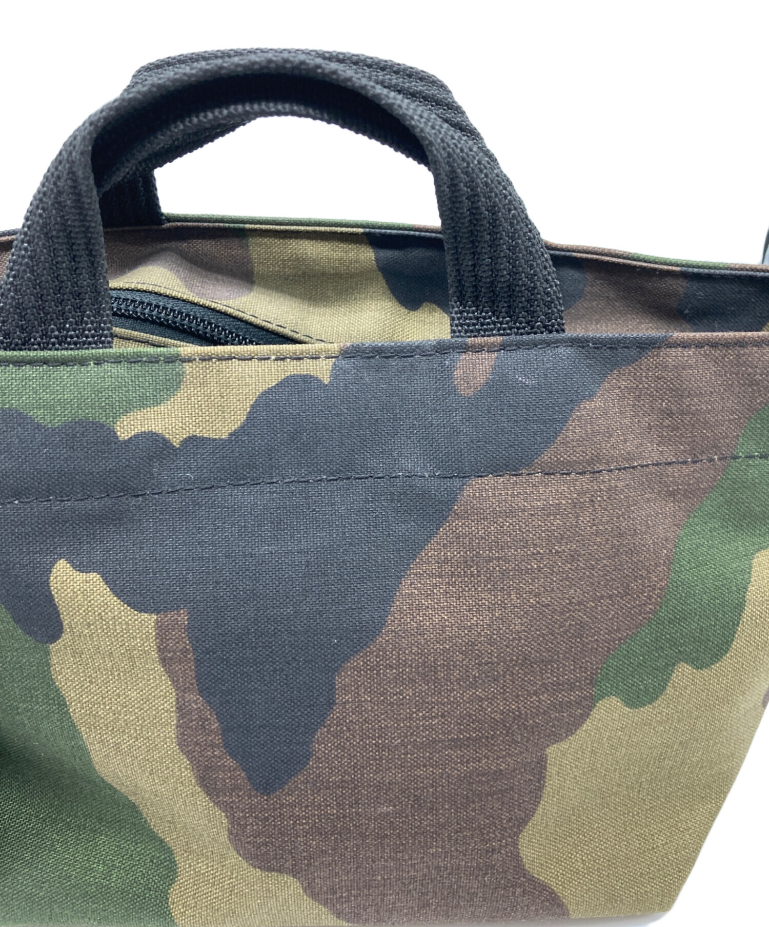 Herve Chapelier カモフラ柄舟形トートバッグ エルベシャプリエ Herve