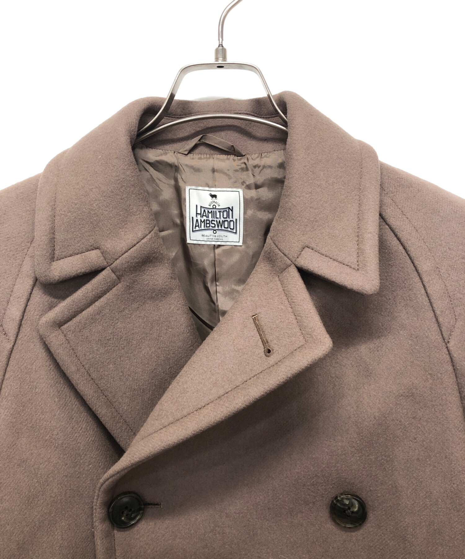 【中古美品】ユナイテッドアローズ UNITED ARROWS メルトンPコート UNITED ARROWS a day in the life メルトン ピーコート Pコート 裏地