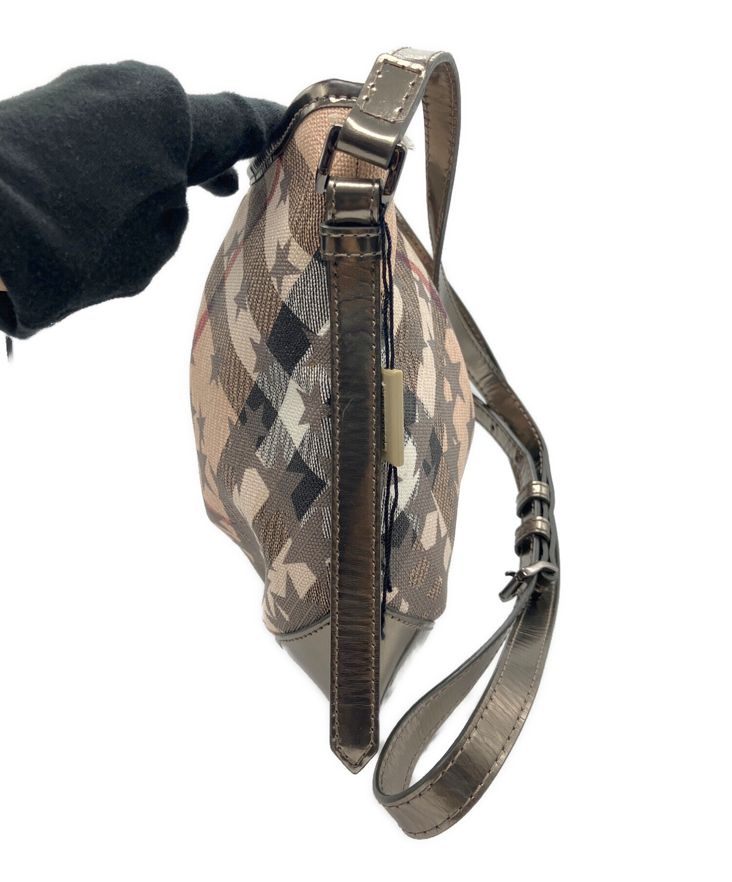 値下 BURBERRY/ショルダーバッグ/中古品 BURBERRY ショルダーバッグ メンズ バーバリー 中古 古着