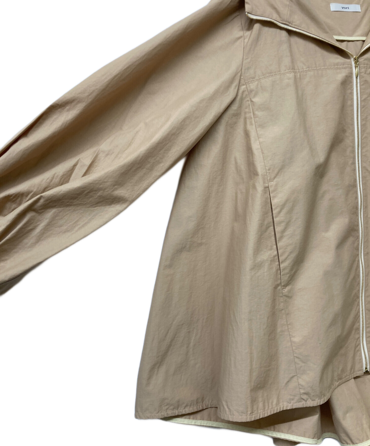 yori バックギャザー撥水パーカー ベージュ 人気カラー FREE 【公式通販】