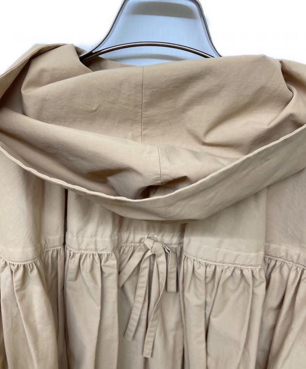 中古・古着通販】YORI (ヨリ) バックギャザー撥水パーカー ベージュ