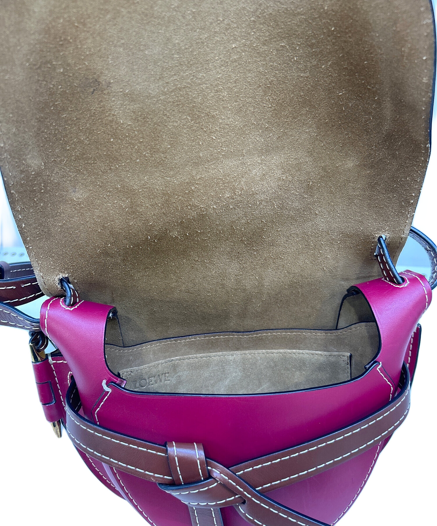 中古・古着通販】LOEWE (ロエベ) ゲートバッグスモール ボルドー