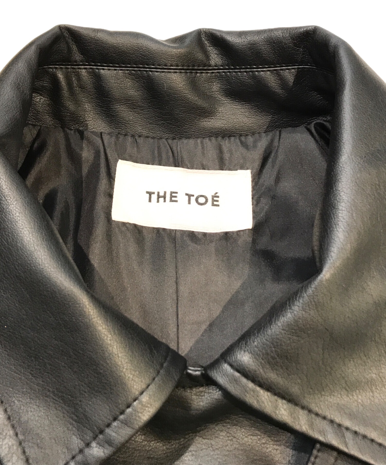 【完売品】SサイズTHE TOÉ AVIGNON TRENCH COAT黒レザー 完売品】SサイズTHE TOÉ AVIGNON TRENCH COAT黒レザー 完売品】THE TOÉ