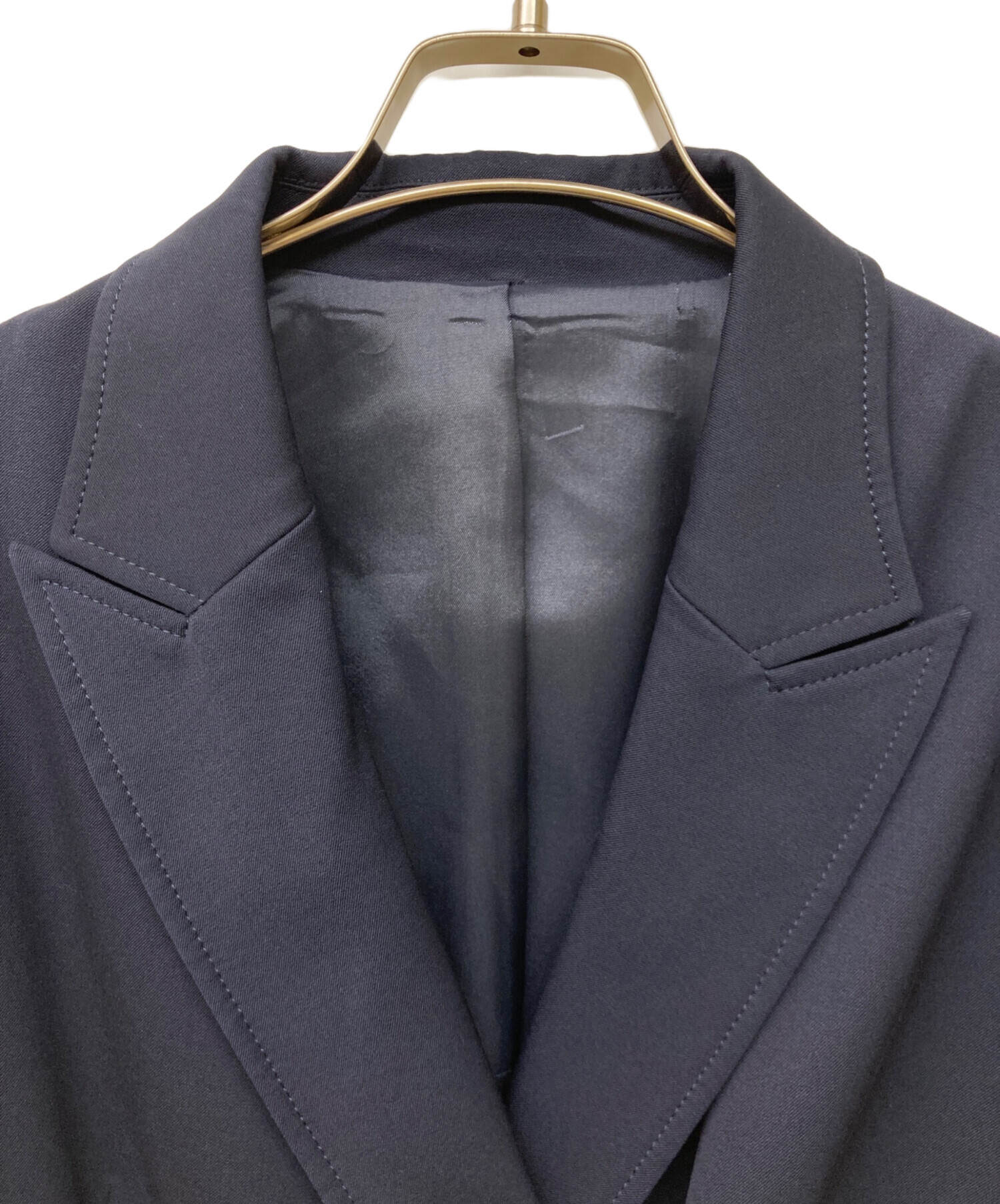 未使用級✨️ 24AW スピックアンドスパン テーラードジャケット ダブル グレー Spick & Span（スピックアンドスパン）の「ウールミックスリバー