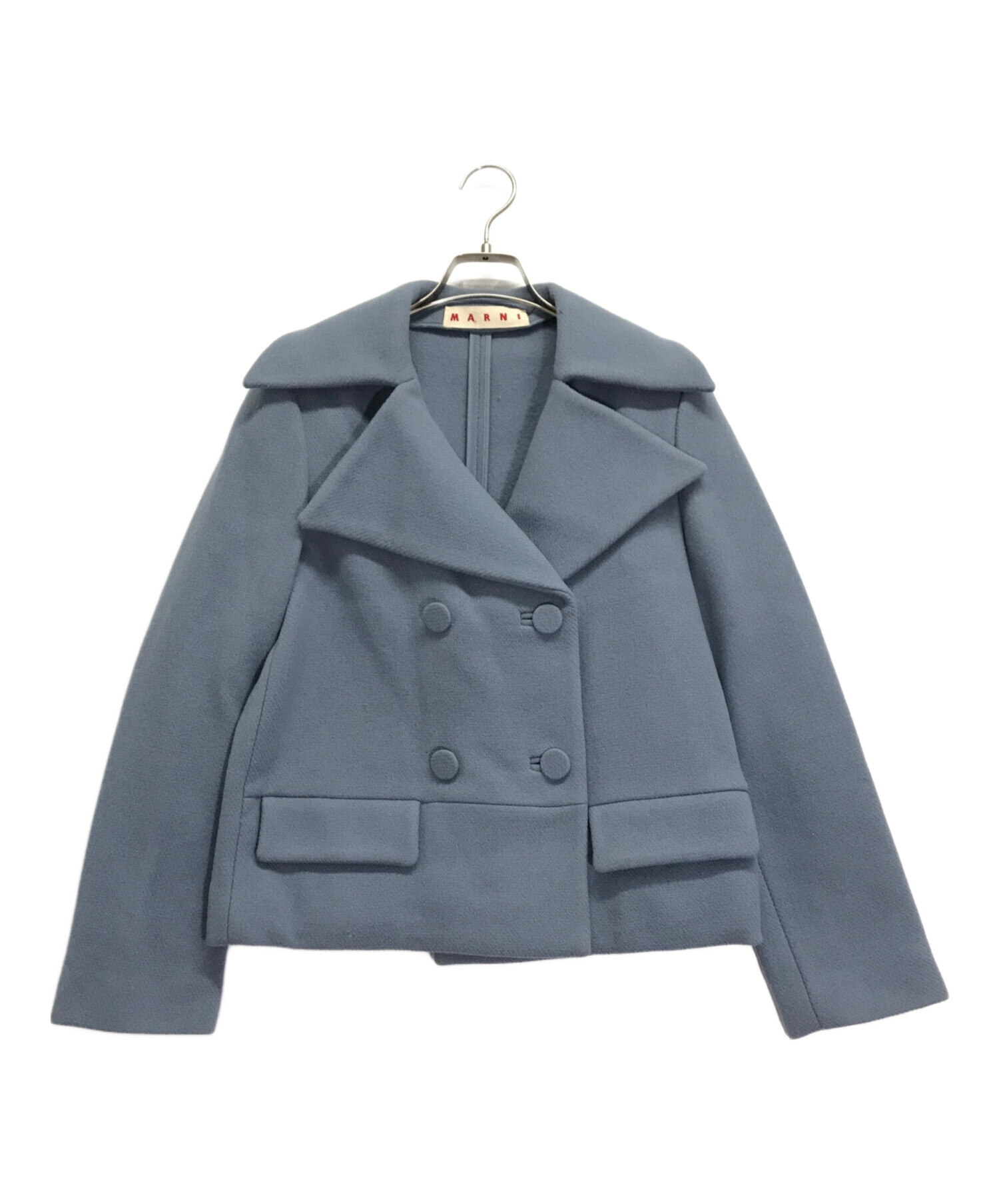 中古・古着通販】MARNI (マルニ) ショートコート ライトブルー 中古・古着通販】MARNI (マルニ) ショートコート ライトブルー