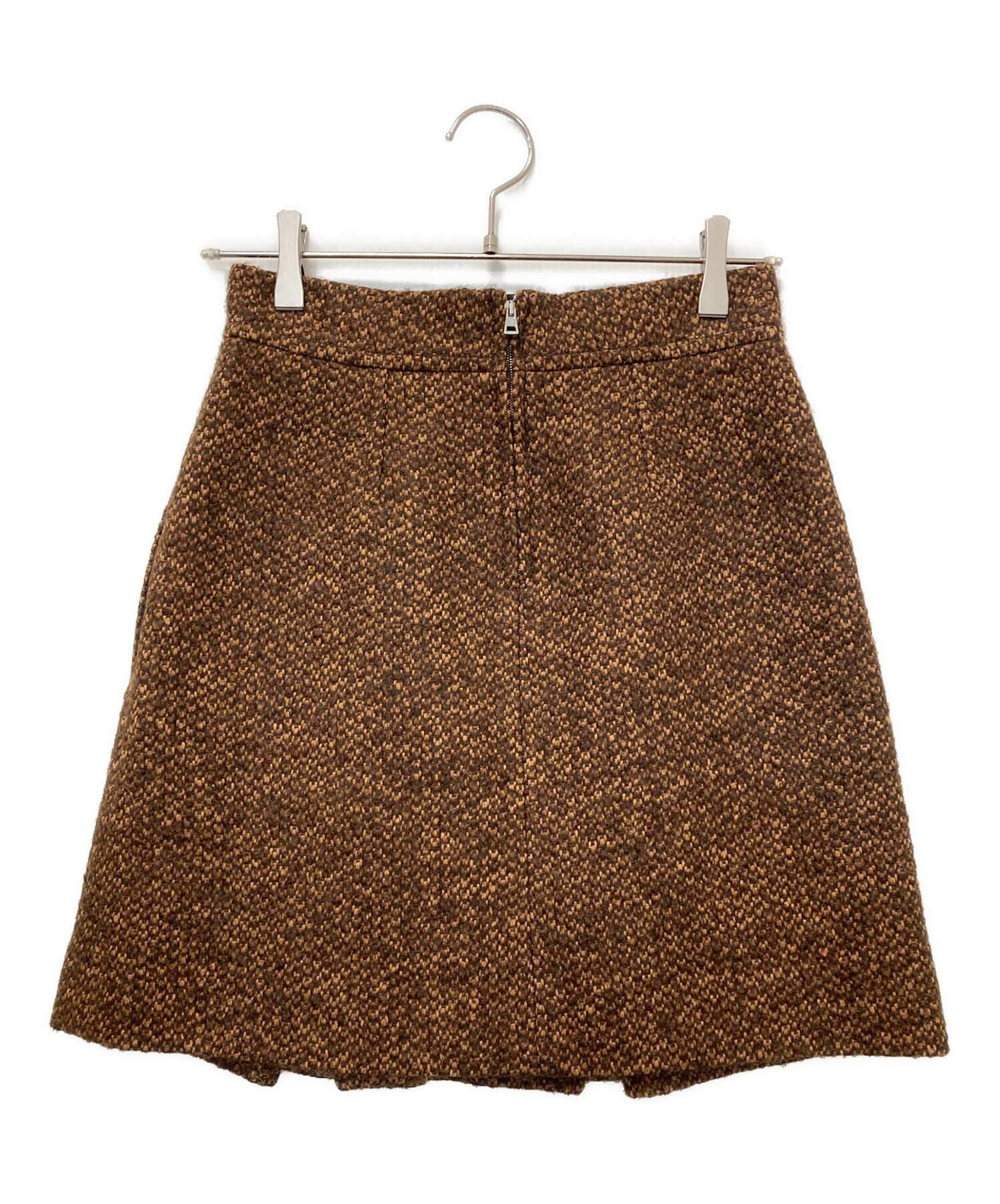 中古・古着通販】Chloe (クロエ) ツイードスカート ブラウン サイズ:34