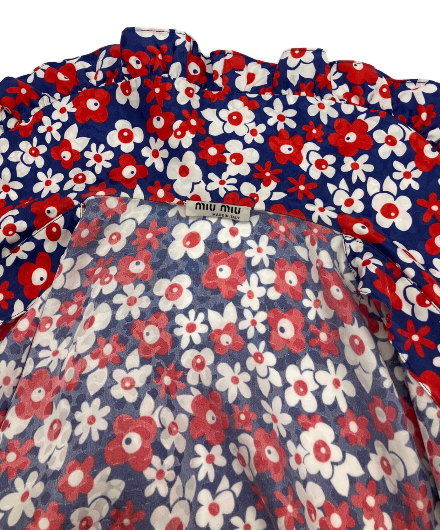 中古・古着通販】MIU MIU (ミュウミュウ) ブラウス ブルー サイズ:38