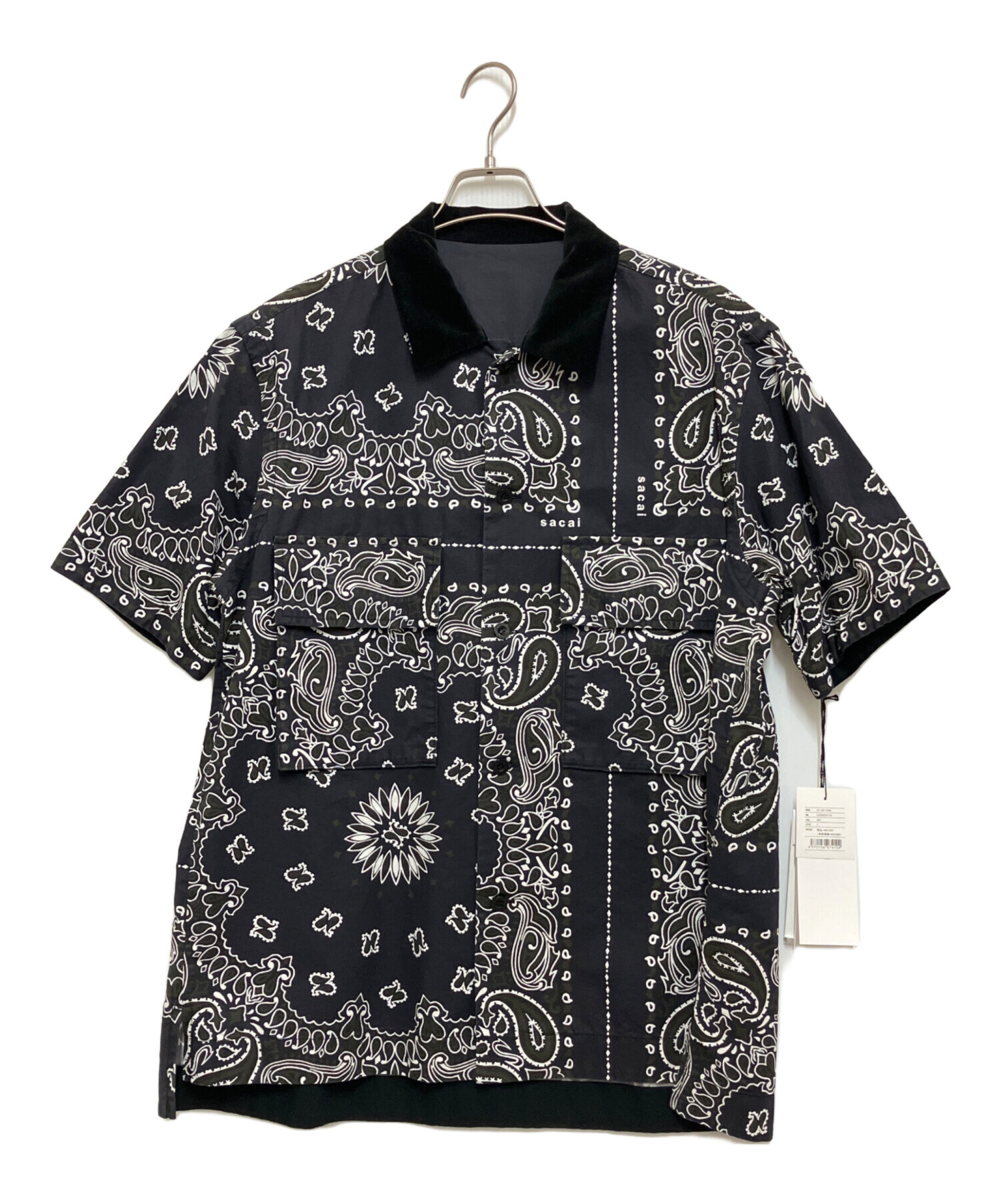 中古・古着通販】sacai (サカイ) Bandana Print Shirt ブラック サイズ