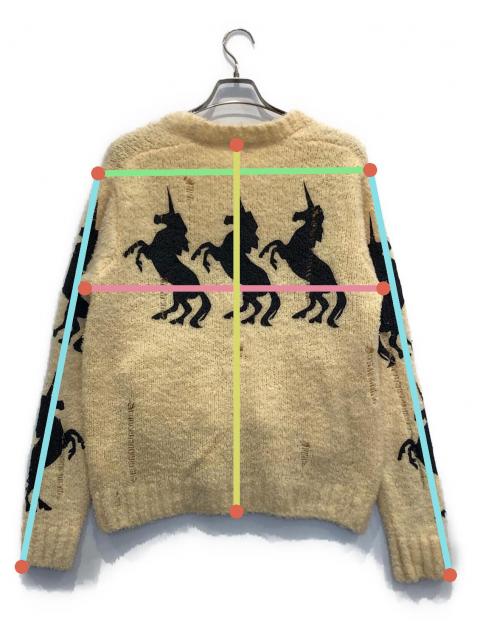 中古・古着通販】masu (エムエーエスユー) UNICORN GRUNGE CARDIGAN