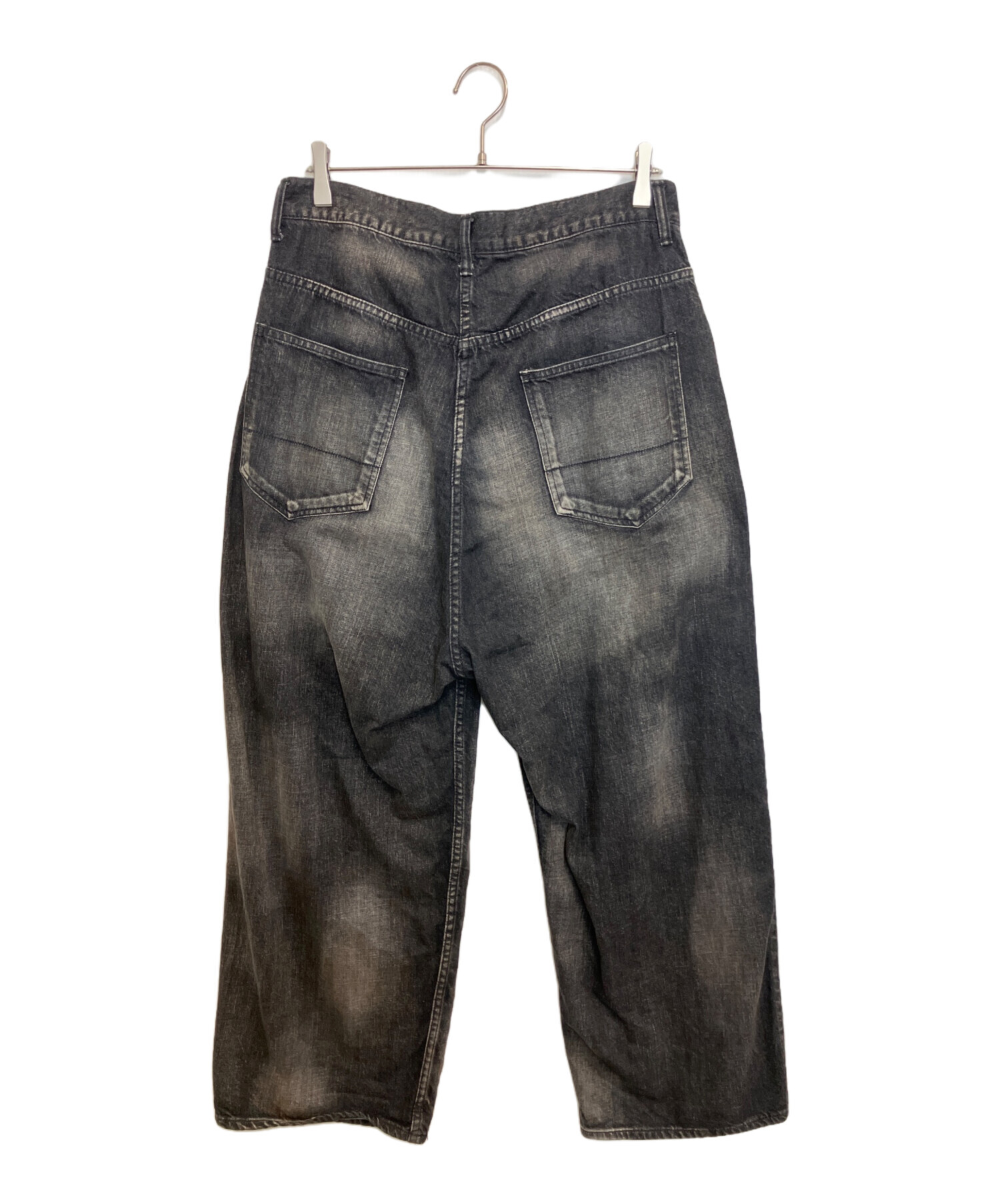 中古・古着通販】ANCELLM (アンセルム) AGING WIDE DENIM PANTS 