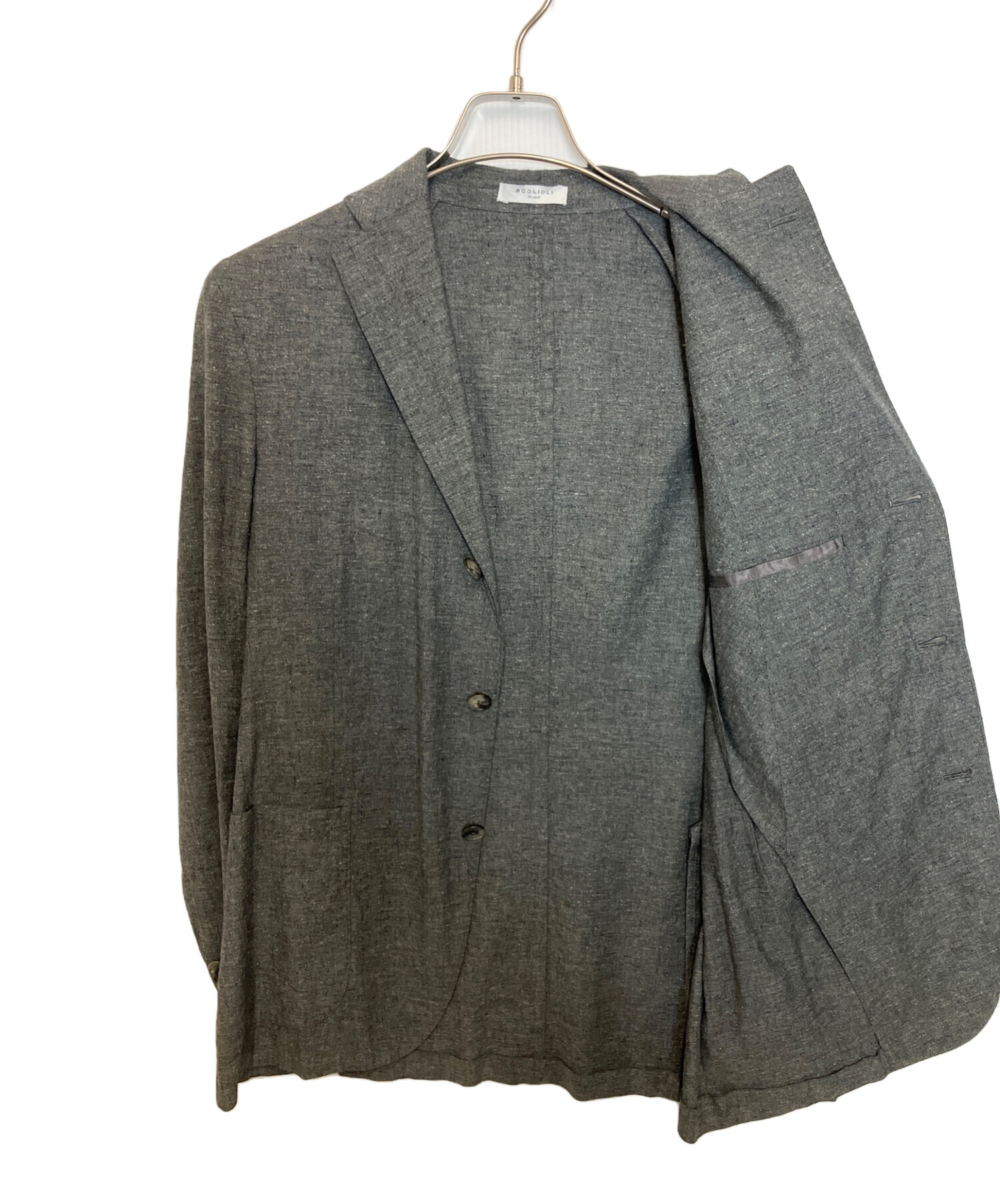 <美品>BOGLIOLI WIGHT グレー ウール ジャケット サイズ48 中古・古着通販】BOGLIOLI (ボリオリ) シルクリネンテーラード