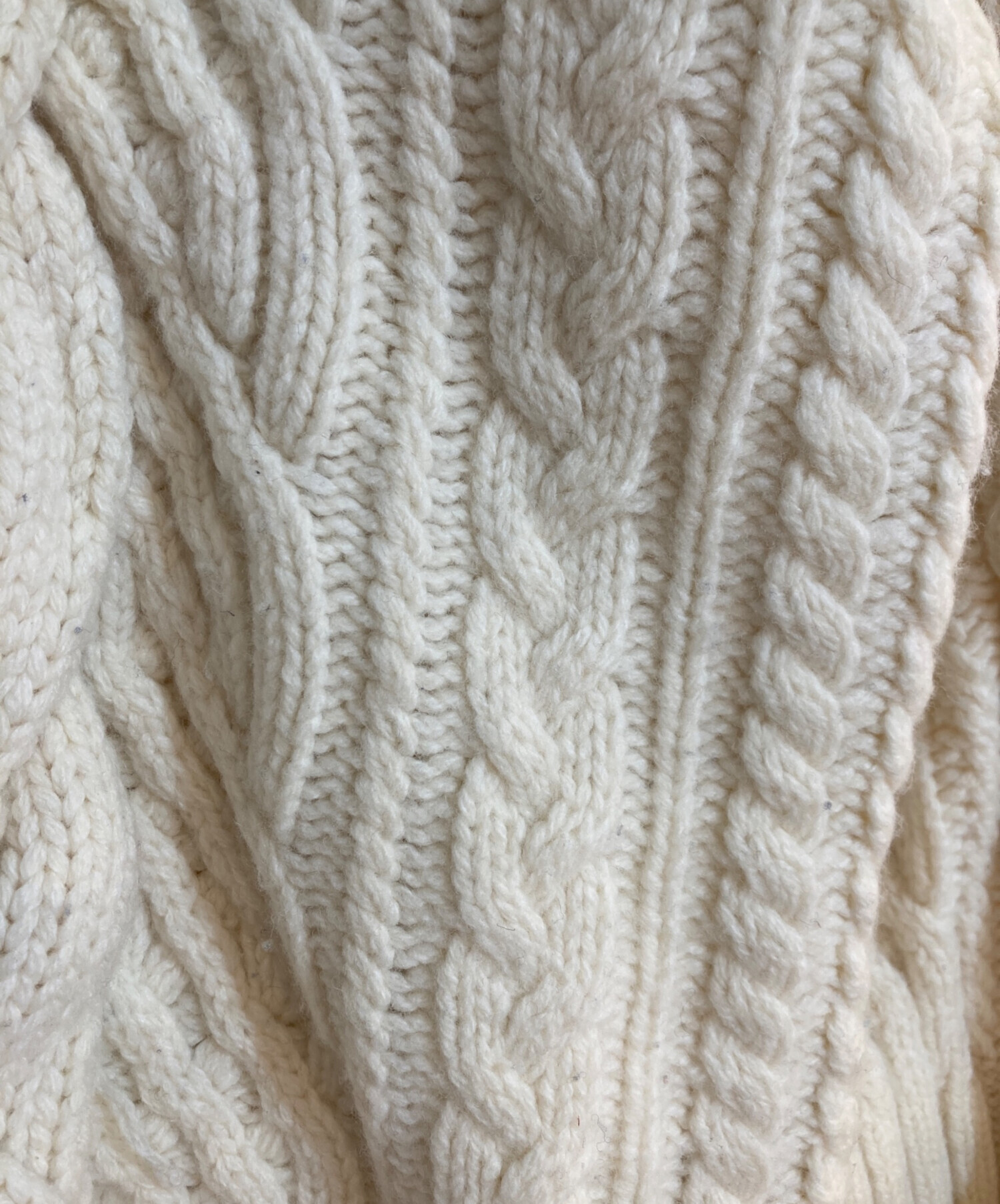 sacai◇モックネックケーブルニット/1/ウール/YLW/無地/22-06288