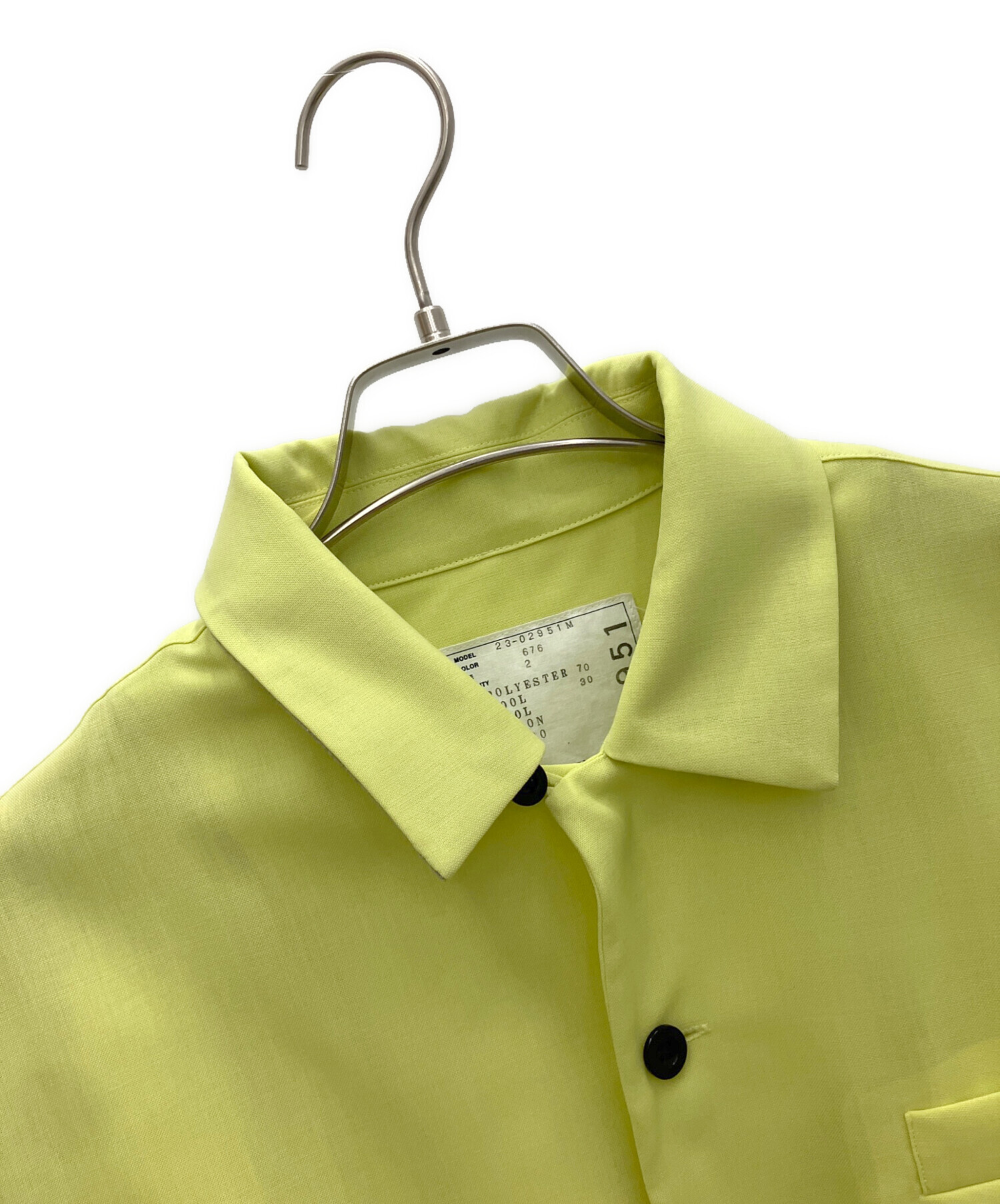 中古・古着通販】sacai (サカイ) Suiting Shirt イエロー サイズ