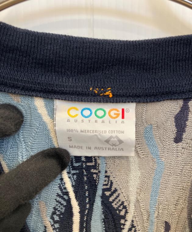 中古・古着通販】Coogi (クージー) 3Dニットカーディガン ブルー