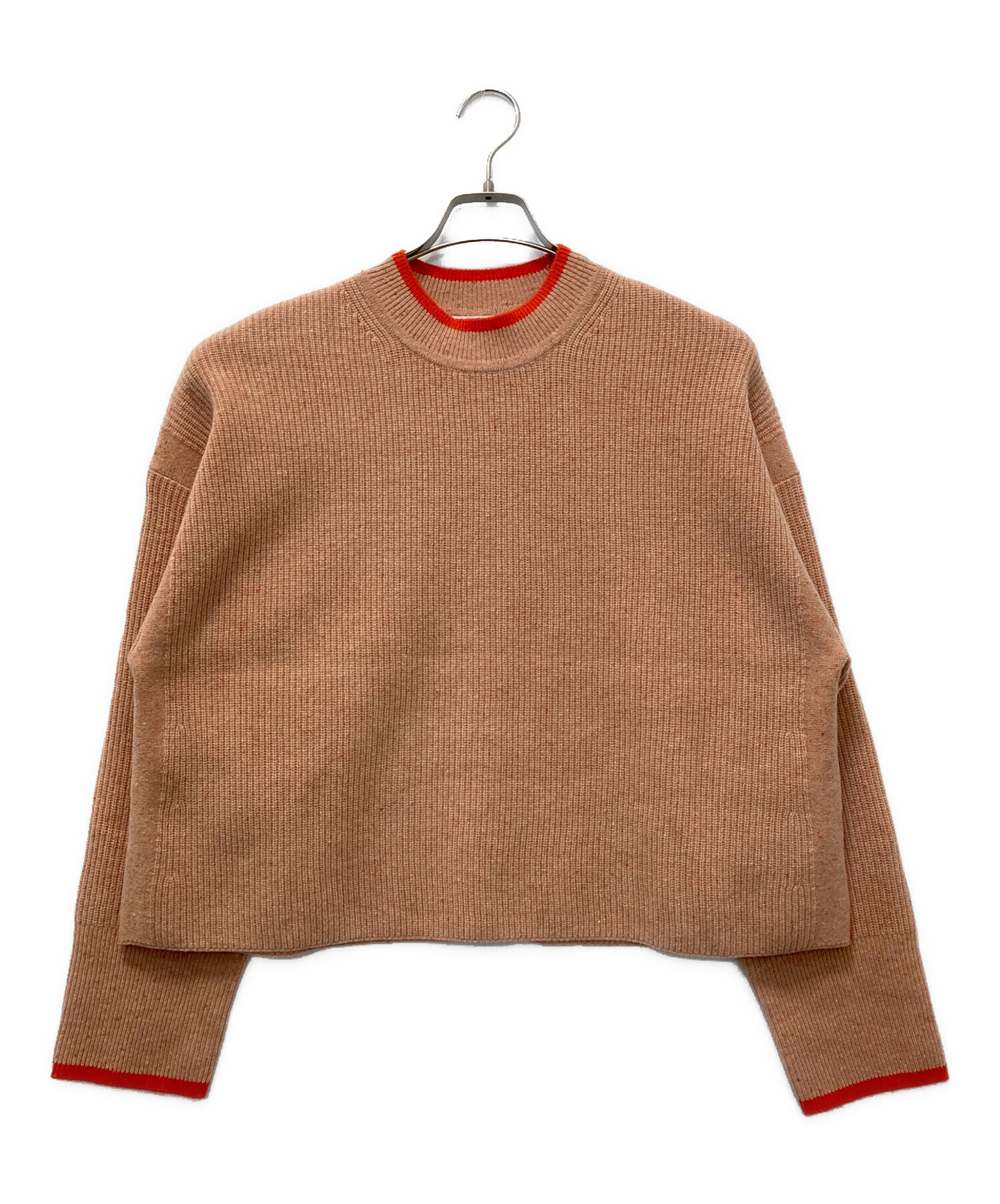 BEAUTY&YOUTH ネップカラーライン クルーネック ニットプルオーバー